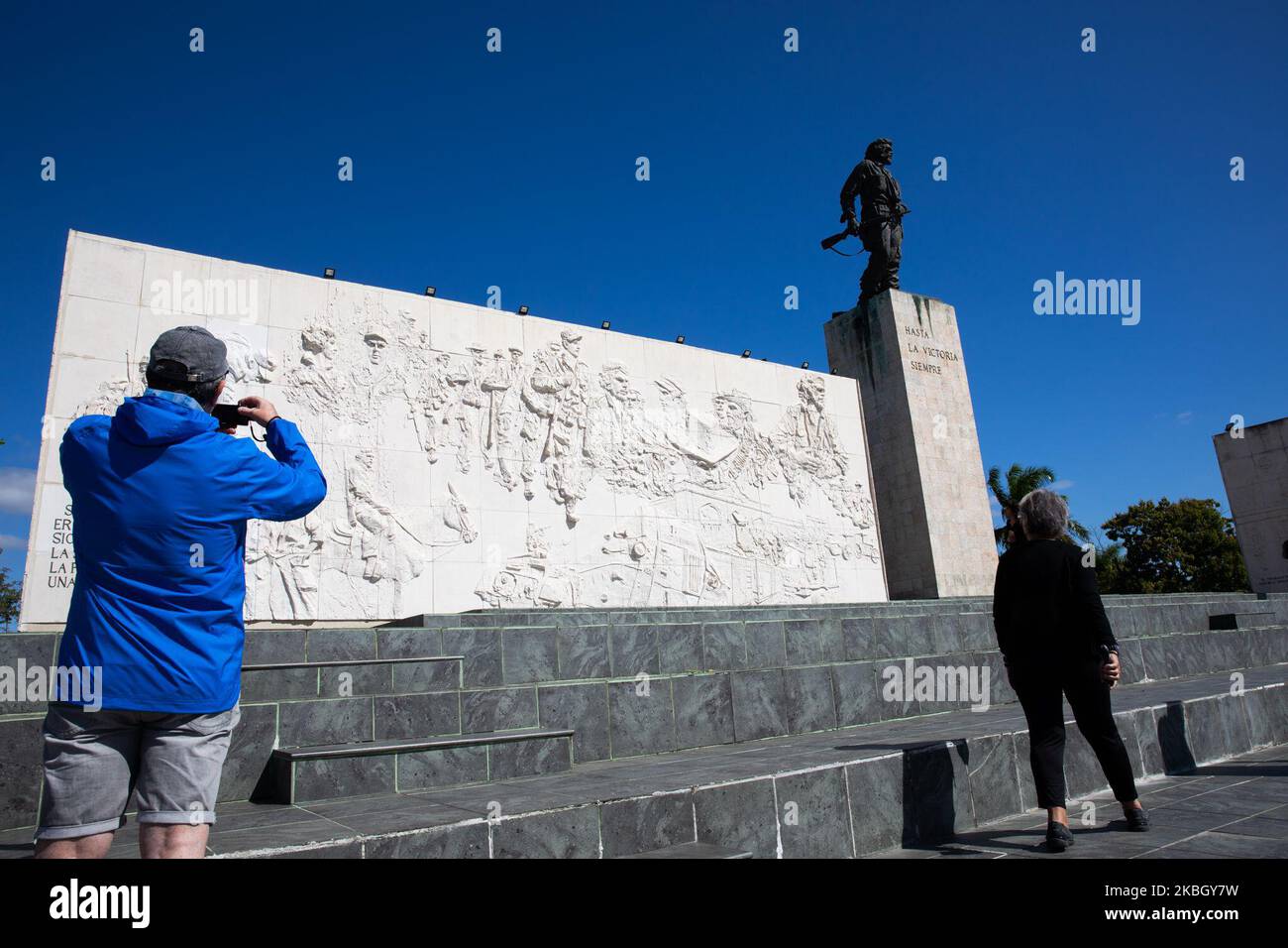 Ein Blick auf das Che Guevara-Denkmal und das Mausoleum in Santa Clara, Kuba, am 22. Januar 2020. (Foto von Manuel Romano/NurPhoto) Stockfoto