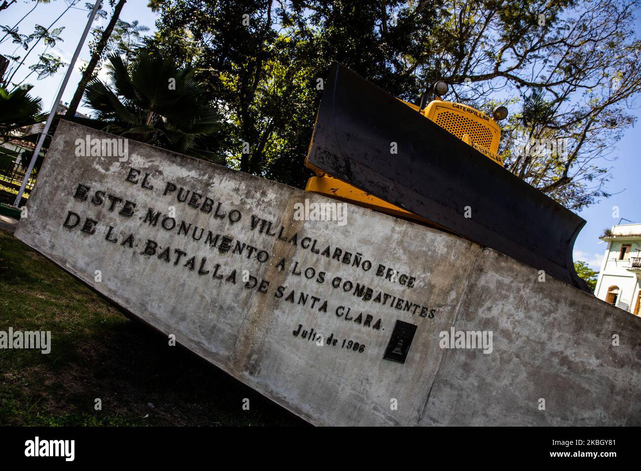 Ein Blick auf den 'Panzerzug' (Tren Blindado) in Santa Clara, Kuba, am 22. Januar 2020. Der Panzerzug (Tren Blindado) ist ein nationales Denkmal und Museum in der Nähe des Bahnhofs Santa Clara. (Foto von Manuel Romano/NurPhoto) Stockfoto
