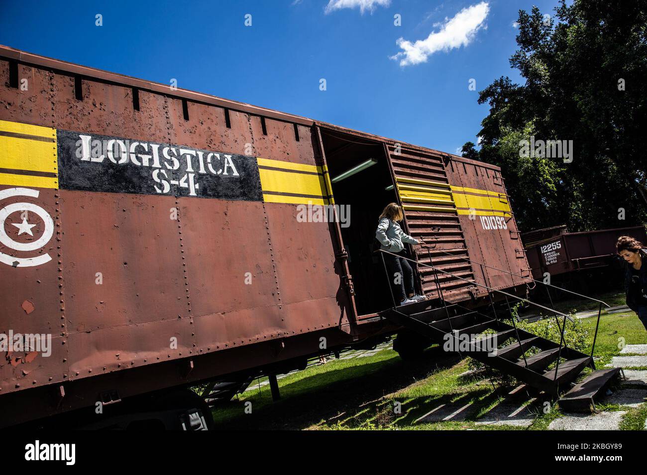 Ein Blick auf den 'Panzerzug' (Tren Blindado) in Santa Clara, Kuba, am 22. Januar 2020. Der Panzerzug (Tren Blindado) ist ein nationales Denkmal und Museum in der Nähe des Bahnhofs Santa Clara. (Foto von Manuel Romano/NurPhoto) Stockfoto