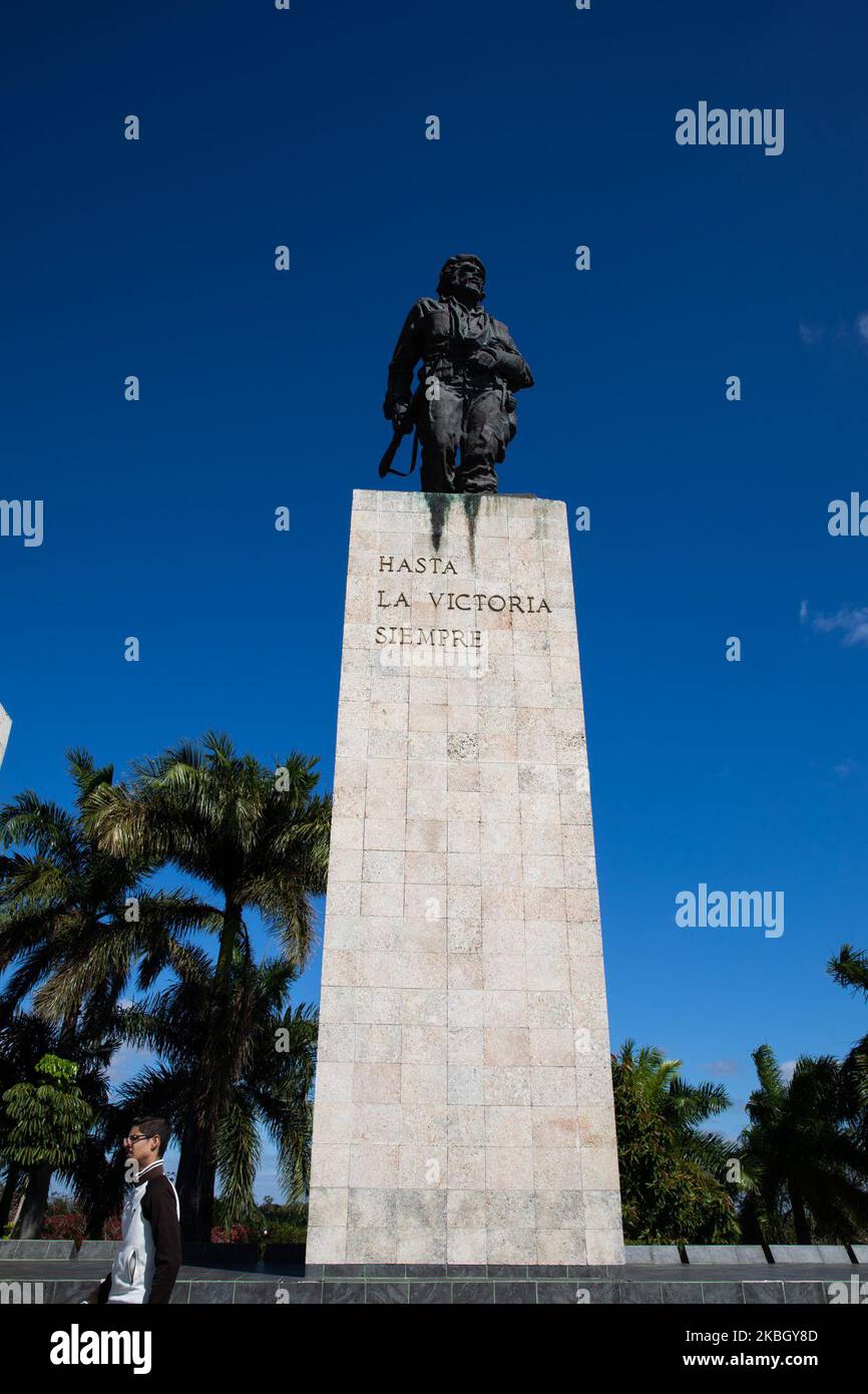 Ein Blick auf das Che Guevara-Denkmal und das Mausoleum in Santa Clara, Kuba, am 22. Januar 2020. (Foto von Manuel Romano/NurPhoto) Stockfoto
