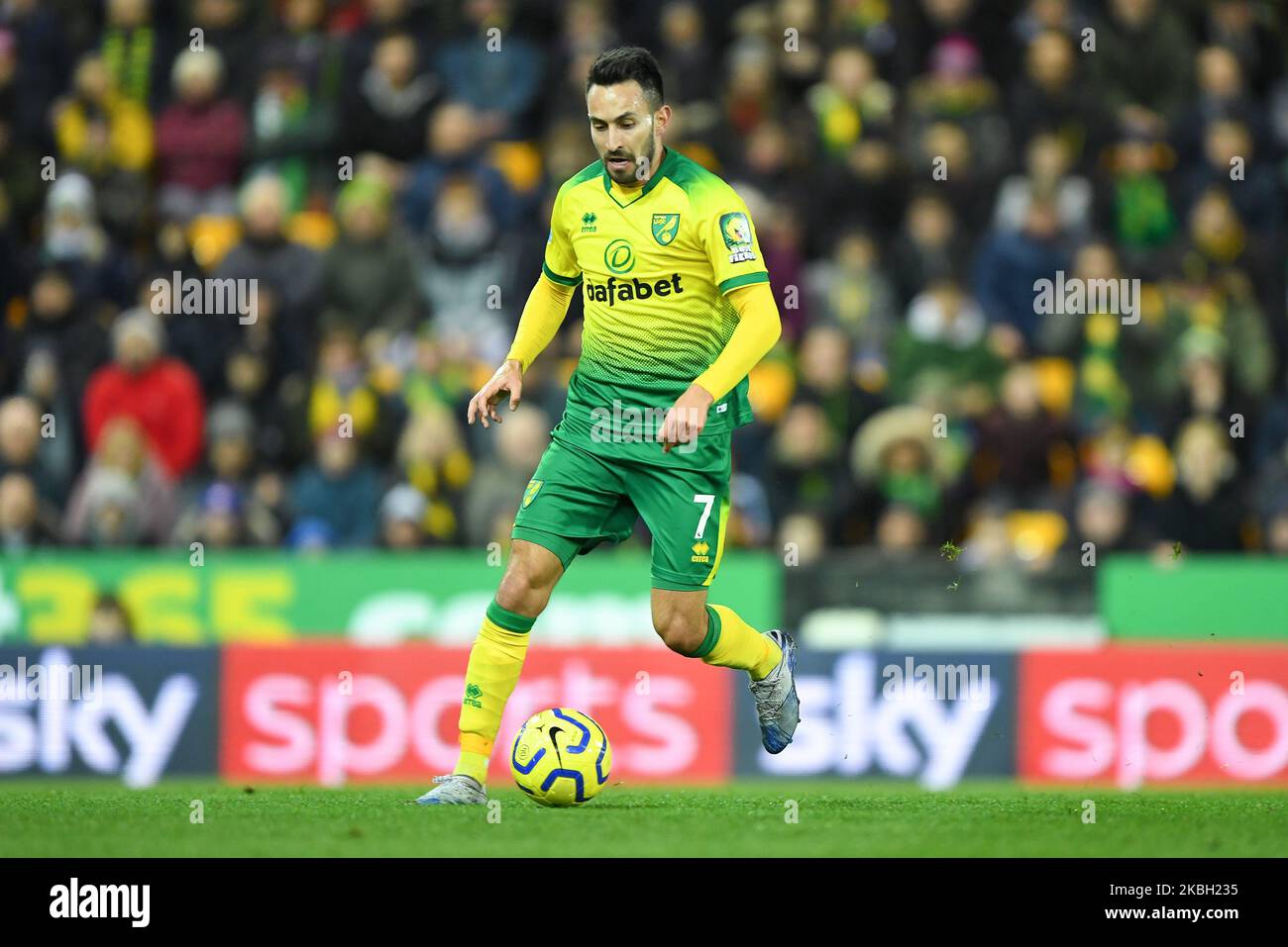 Lukas Rupp (7) von Norwich City während des Premier League-Spiels zwischen Norwich City und Liverpool in der Carrow Road, Norwich am Samstag, 15.. Februar 2020. (Foto von Jon Hobley/MI News/NurPhoto) Stockfoto