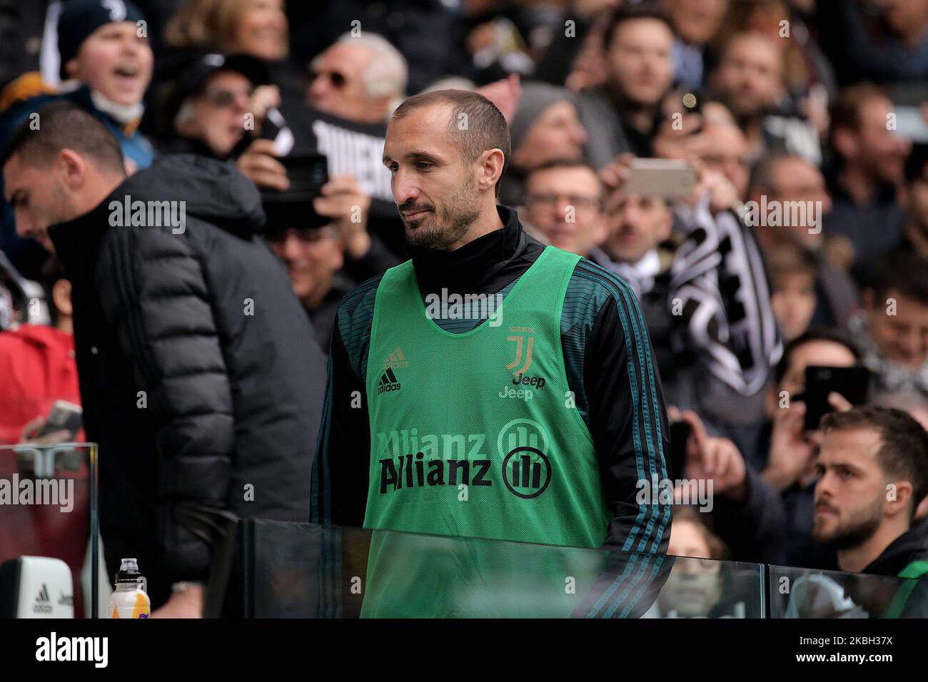 Giorgio Chiellini von Juventus während der Serie Ein Spiel zwischen Juventus und Brescia Calcio im Allianz Stadium am 16. Februar 2020 in Turin, Italien. (Foto von Giuseppe Cottini/NurPhoto) Stockfoto