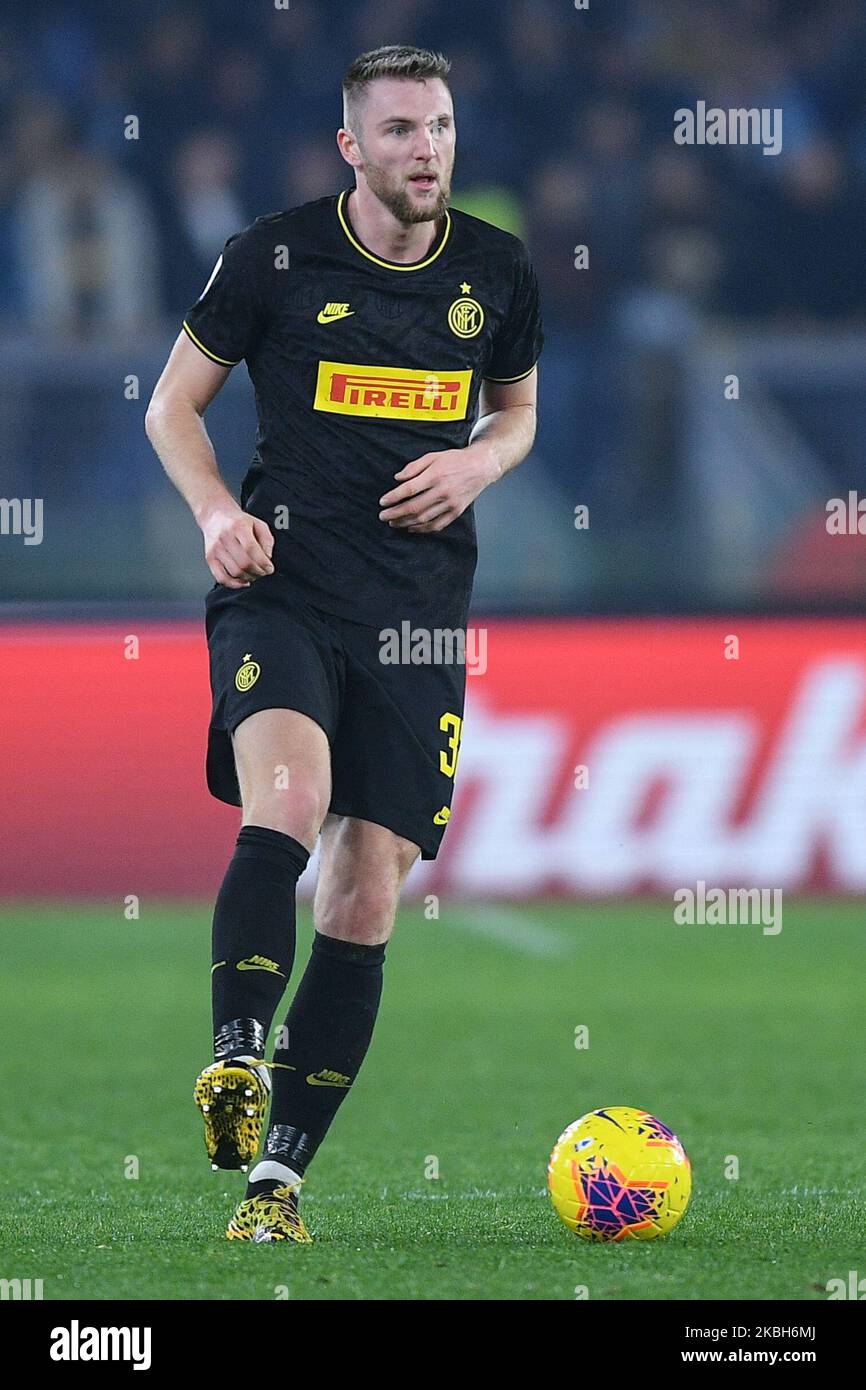 Milan Skriniar des FC Internazionale während der Serie Ein Spiel zwischen Lazio und FC Internazionale im Stadio Olimpico, Rom, Italien am 16. Februar 2020. (Foto von Giuseppe Maffia/NurPhoto) Stockfoto