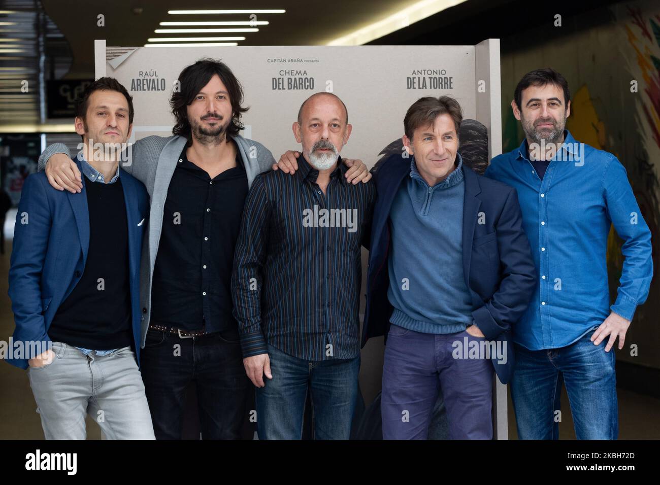 Raul Arevalo, Polo Menarguez, Chema del Barco und Antonio de la Torre nehmen am 18. Februar 2020 an der Fotocall „El Plan“ in Madrid, Spanien, Teil. (Foto von Itahisa Hernandez/CoolMedia/NurPhoto) Stockfoto