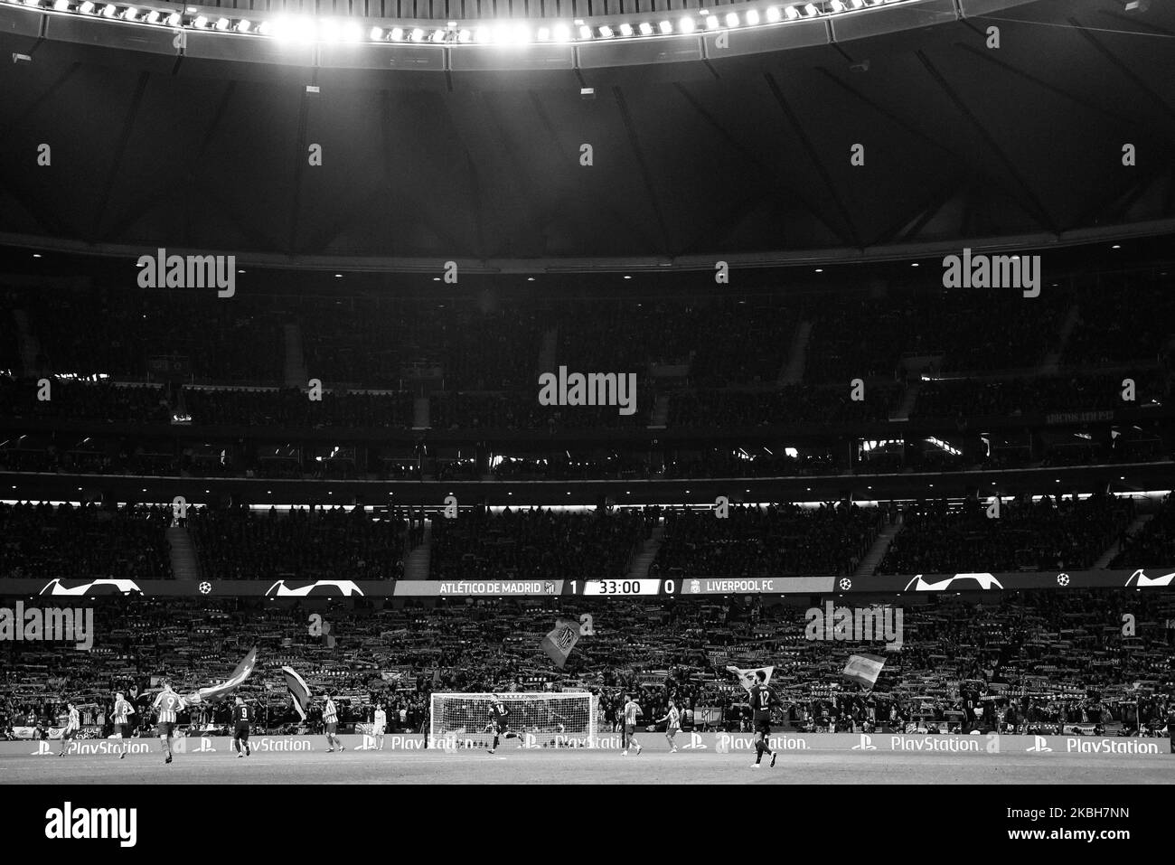 Wanda Metropolitano während des UEFA Champions League-Spiels zwischen Atletico de Madrid und dem FC Liverpool am 18. Februar 2020 in Madrid, Spanien. (Foto von Rubén de la Fuente Pérez/NurPhoto) Stockfoto