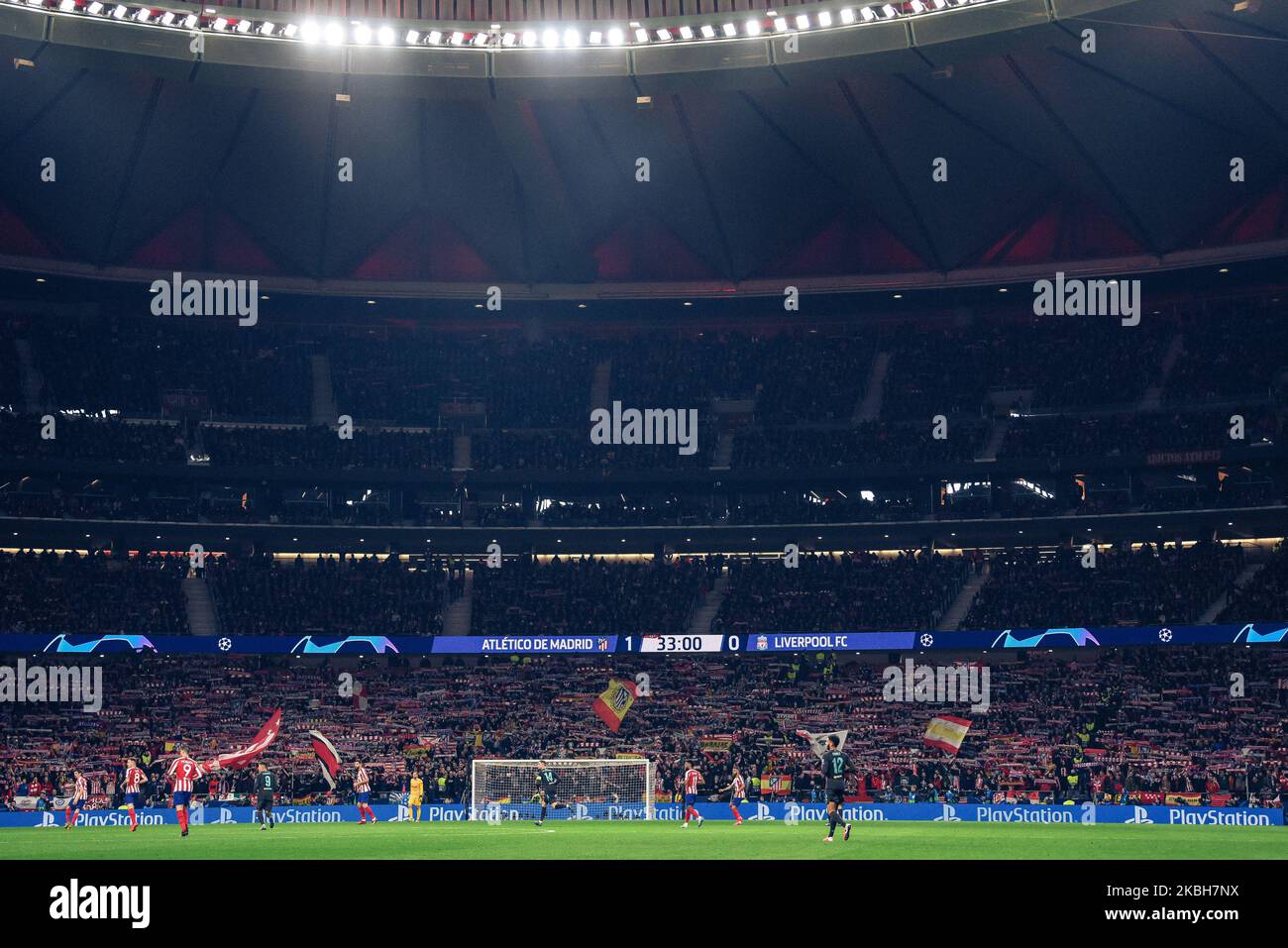 Wanda Metropolitano während des UEFA Champions League-Spiels zwischen Atletico de Madrid und dem FC Liverpool am 18. Februar 2020 in Madrid, Spanien. (Foto von Rubén de la Fuente Pérez/NurPhoto) Stockfoto