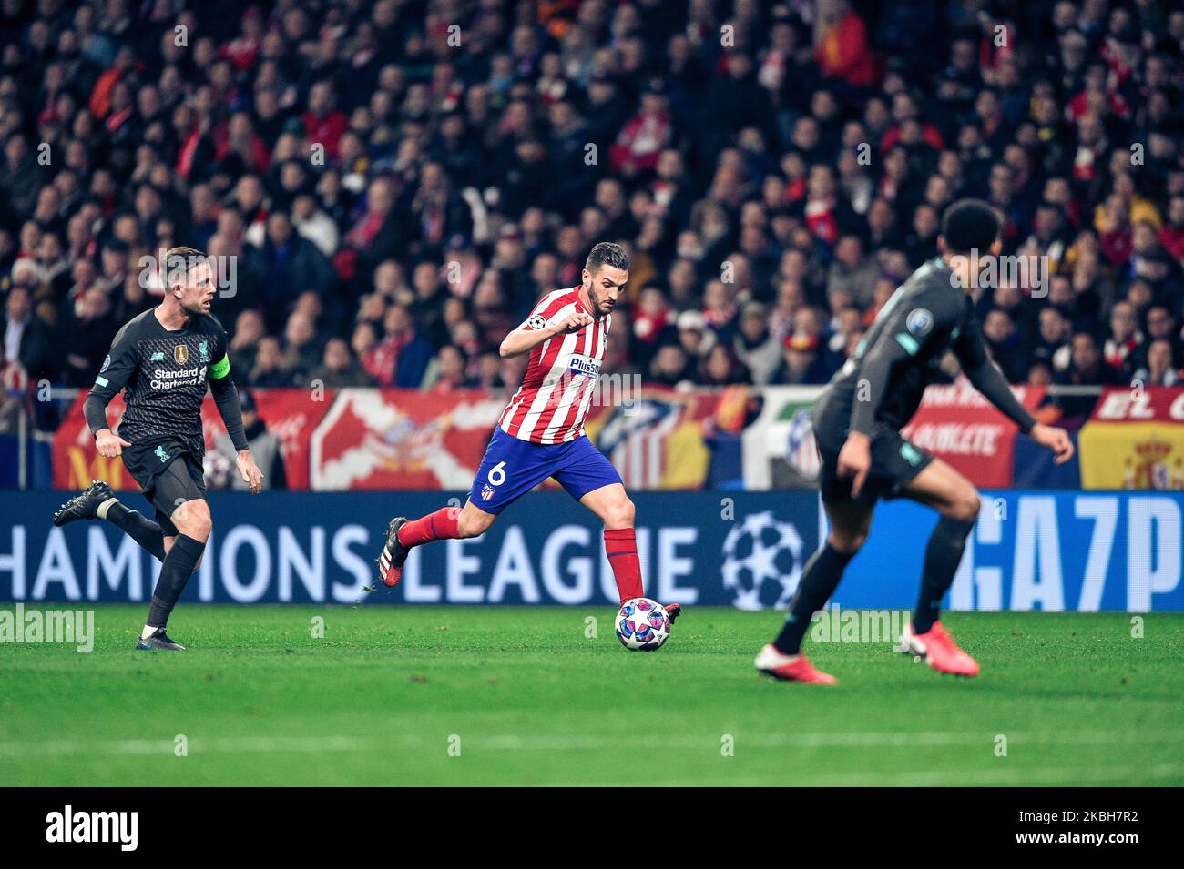 Koke während des UEFA Champions League-Spiels zwischen Atletico de Madrid und dem FC Liverpool in Wanda Metropolitano am 18. Februar 2020 in Madrid, Spanien. (Foto von Rubén de la Fuente Pérez/NurPhoto) Stockfoto