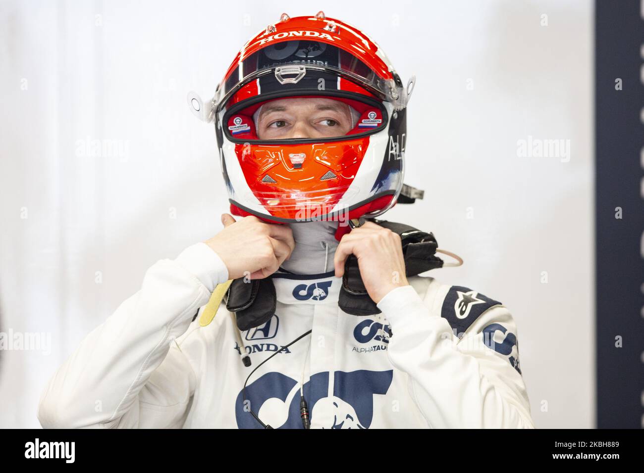 KVYAT Daniil (rus), Scuderia Alpha Tauri AT01 Honda, Portrait während der Formel 1 Wintertests auf dem Circuit de Barcelona - Catalunya am 19. Februar 2020 in Barcelona, Spanien. (Foto von Xavier Bonilla/NurPhoto) Stockfoto