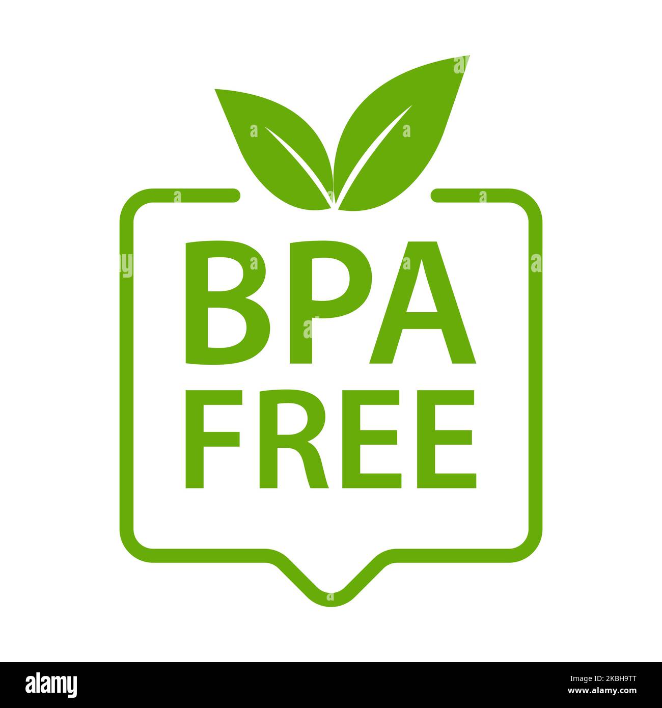 BPA-FREIE Bisphenol A und Phthalate frei Symbolvektor ungiftigen Kunststoff Zeichen für Grafik-Design, Logo, Website, Social Media, mobile App, UI-Illustration Stock Vektor