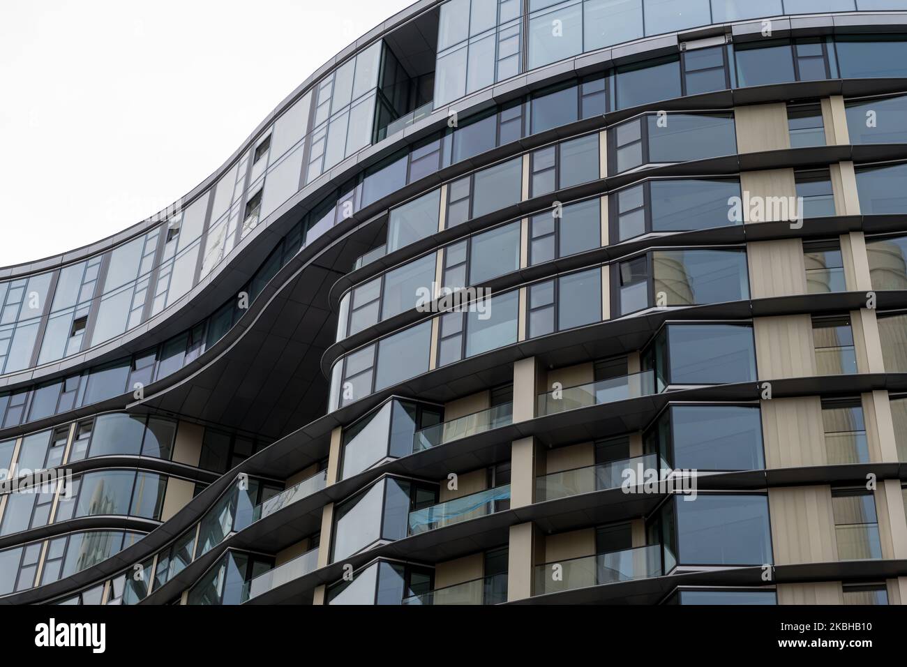 Architektonisches Detail eines modernen Gebäudes. Stockfoto