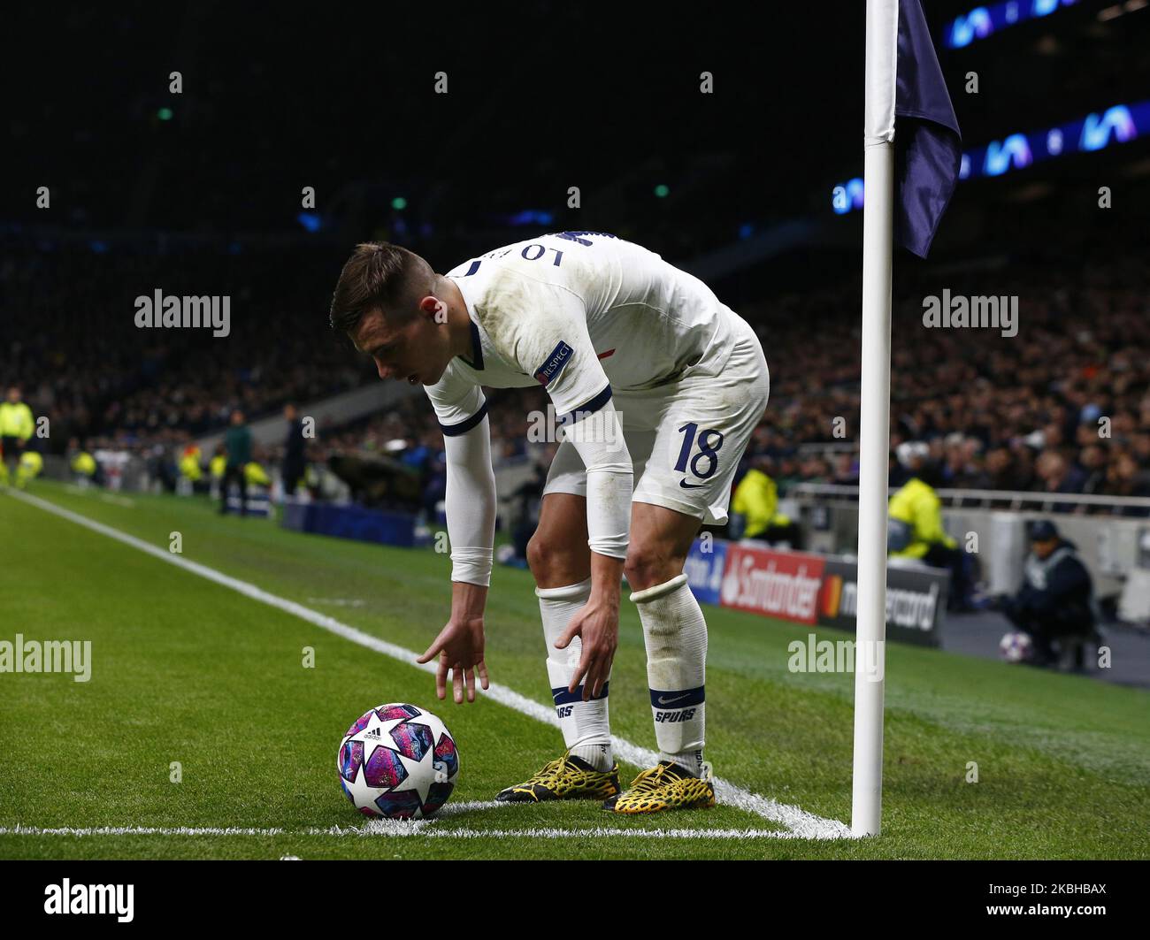 Tottenham Hotspur's Giovani Lo Celso beim Championliga-Lauf 16 zwischen Tottenham Hotspur und RB Leipzig am 19. Februar 2020 im Tottenham Hotspur Stadium, London, England (Foto by Action Foto Sport/NurPhoto) Stockfoto