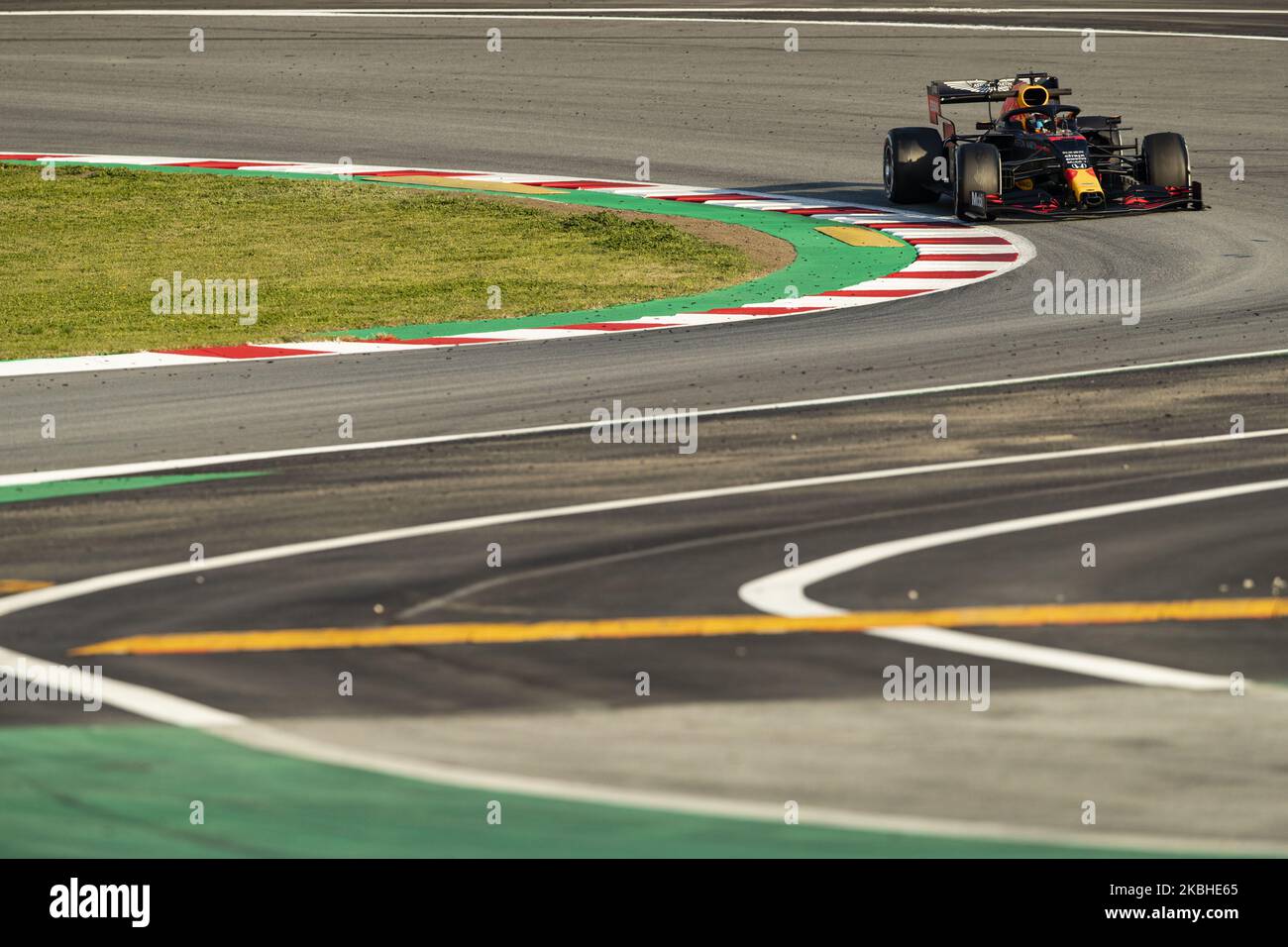 23 ALBON Alexander (tha), Aston Martin Red Bull Racing Honda RB16, Aktion während der Formel 1 Wintertests auf dem Circuit de Barcelona - Catalunya am 21. Februar 2020 in Barcelona, Spanien. (Foto von Xavier Bonilla/NurPhoto) Stockfoto