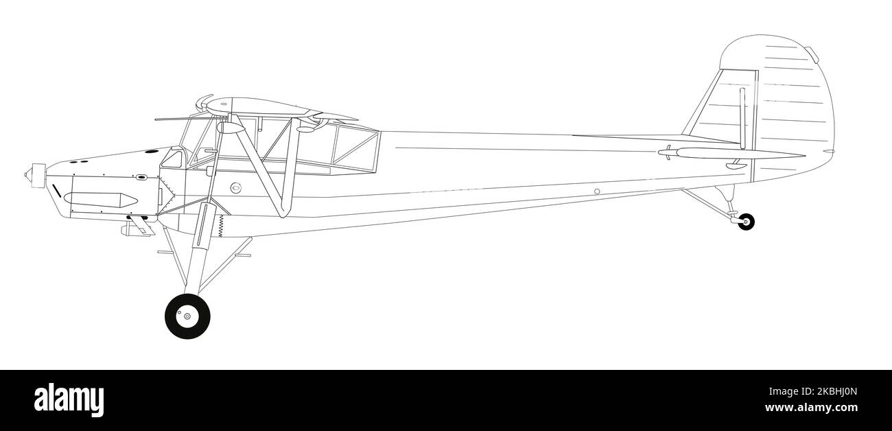 Morane-Saulnier MS.500 Criquet (französische Bezeichnung für Fieseler FI 156 Storch) Stockfoto