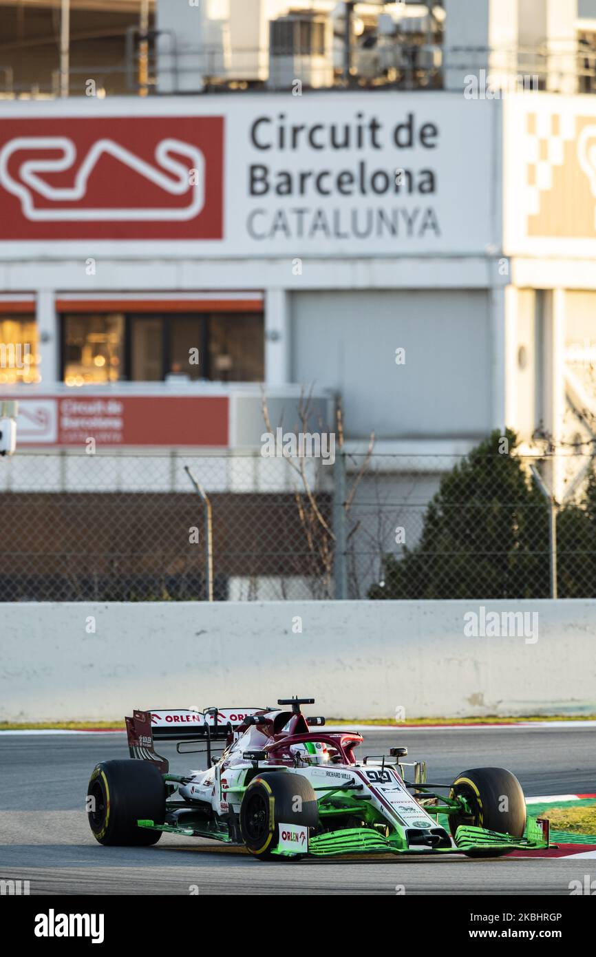 99 GIOVINAZZI Antonio (ita), Alfa Romeo Racing C39, Aktion während der Formel 1 Wintertests auf dem Circuit de Barcelona - Catalunya am 21. Februar 2020 in Barcelona, Spanien. (Foto von Xavier Bonilla/NurPhoto) Stockfoto