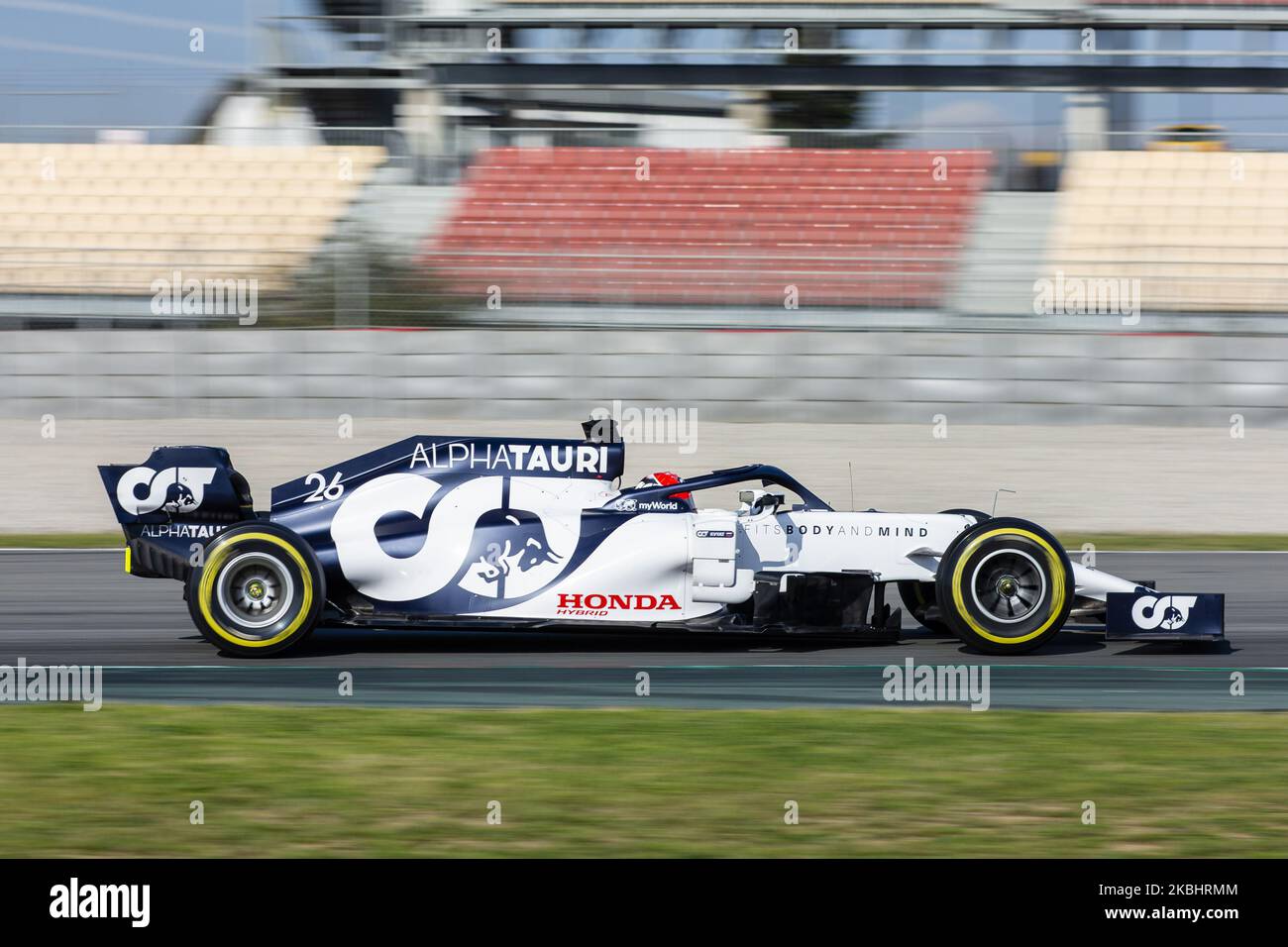 26 KVYAT Daniil (rus), Scuderia Alpha Tauri AT01 Honda, Aktion während der Formel 1 Wintertests auf dem Circuit de Barcelona - Catalunya am 19. Februar 2020 in Barcelona, Spanien. (Foto von Xavier Bonilla/NurPhoto) Stockfoto