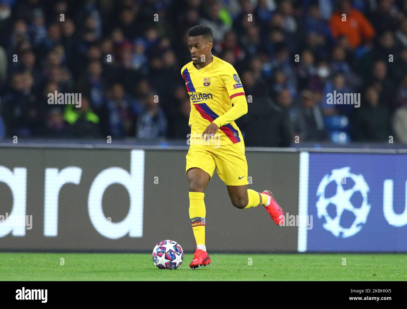 Nelson Semedo aus Barcelona während der UEFA Champions League-Runde des 16 Fußballspiels SSC Napoli gegen FC Barcelona im San Paolo Stadion in Neapel, Italien, am 25. Februar 2020 (Foto: Matteo Ciambelli/NurPhoto) Stockfoto