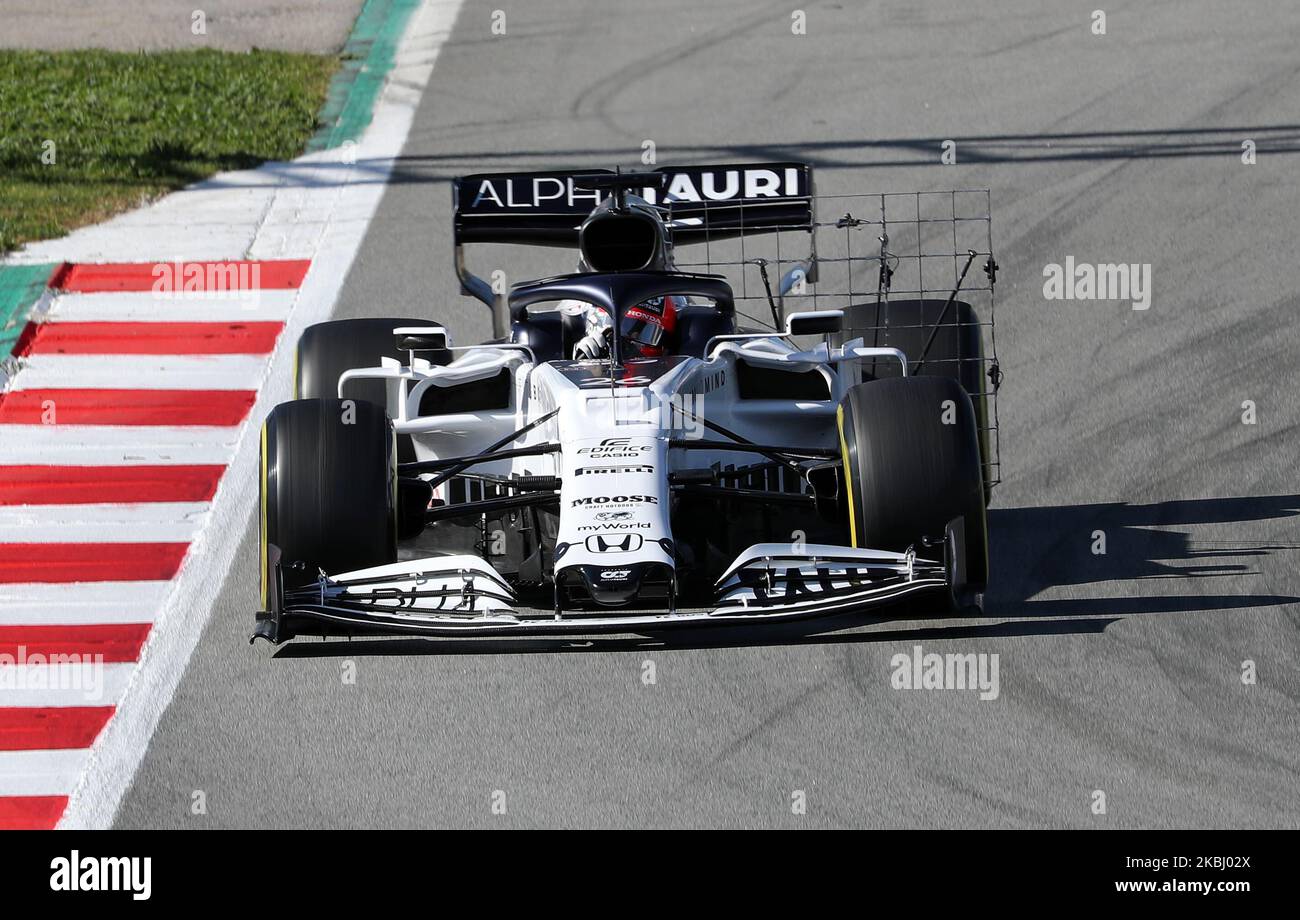 Daniil Kvyat und der Alpha Tauri AT01 während des Tages 4 der Formel 1 Tests, am 26. Februar 2020, in Barcelona, Spanien. -- (Foto von Urbanandsport/NurPhoto) Stockfoto