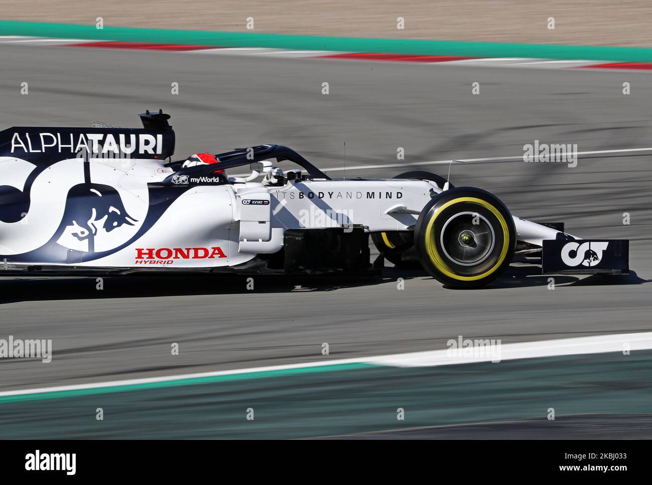 Daniil Kvyat und der Alpha Tauri AT01 während des Tages 4 der Formel 1 Tests, am 26. Februar 2020, in Barcelona, Spanien. -- (Foto von Urbanandsport/NurPhoto) Stockfoto