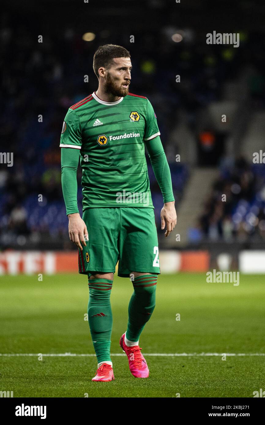 28 Joao Moutinha aus Wolverhampton während des UEFA Europa League-Spiels zwischen RCD Espanyol und Wolverhampton am 27. Februar 2020 im RCD-Stadion in Cornella, Spanien. (Foto von Xavier Bonilla/NurPhoto) Stockfoto