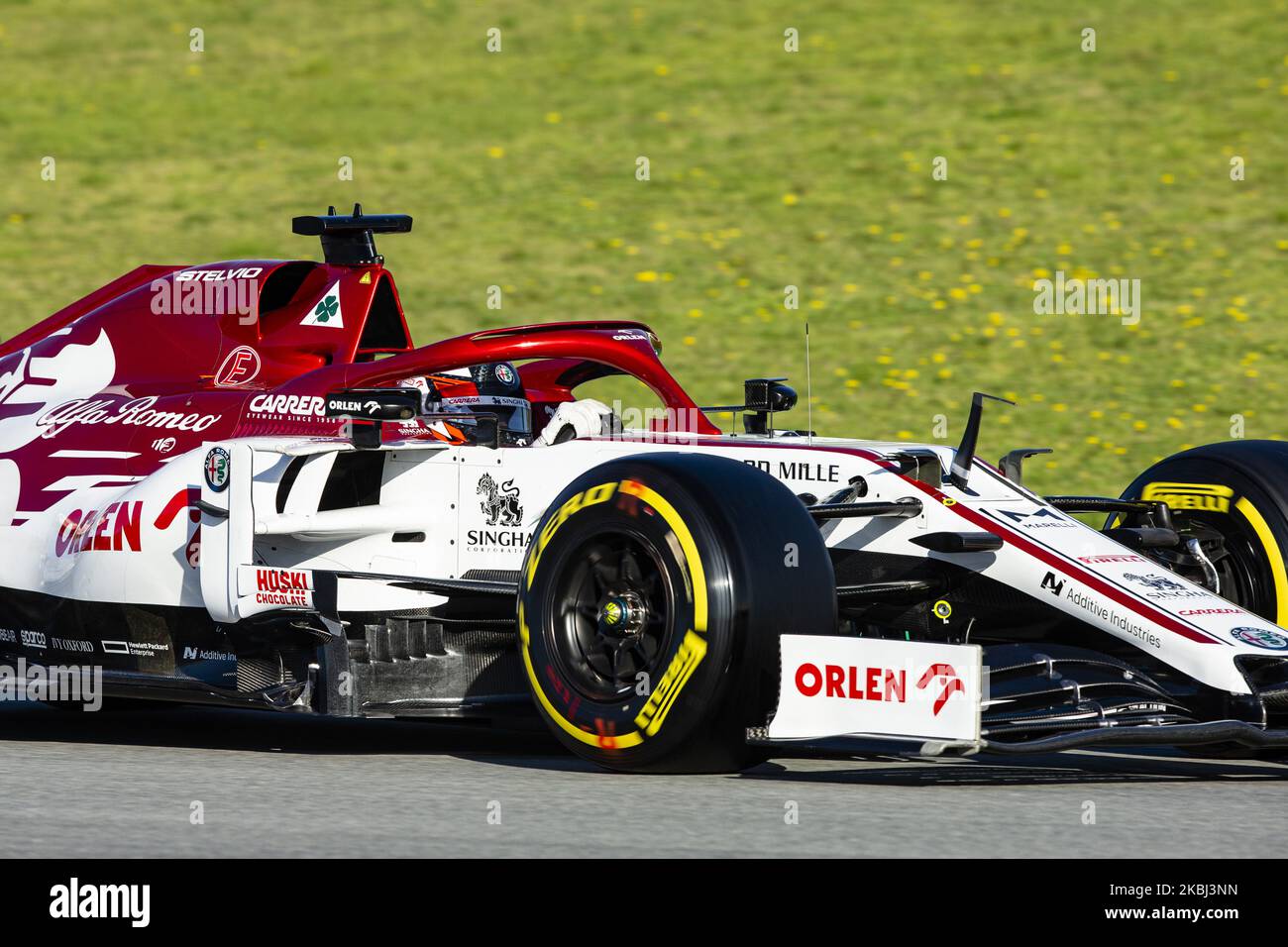 07 RÄIKKÖNEN Kimi (FIN), Alfa Romeo Racing C39, Aktion während der Formel 1 Wintertests auf dem Circuit de Barcelona - Catalunya am 28. Februar 2020 in Barcelona, Spanien. (Foto von Xavier Bonilla/NurPhoto) Stockfoto