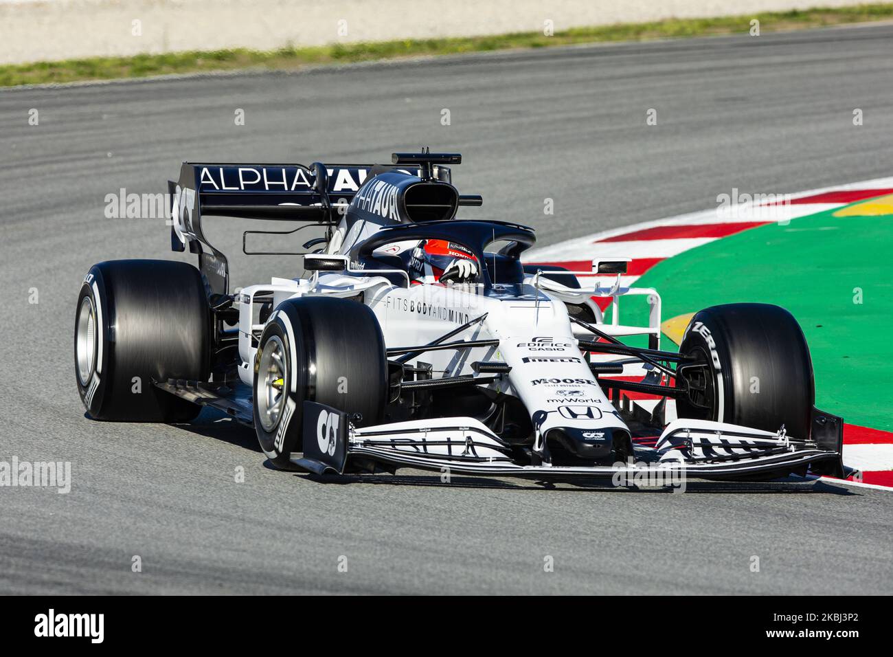 26 KVYAT Daniil (rus), Scuderia Alpha Tauri AT01 Honda, Aktion während der Formel 1 Wintertests auf dem Circuit de Barcelona - Catalunya am 28. Februar 2020 in Barcelona, Spanien. (Foto von Xavier Bonilla/NurPhoto) Stockfoto