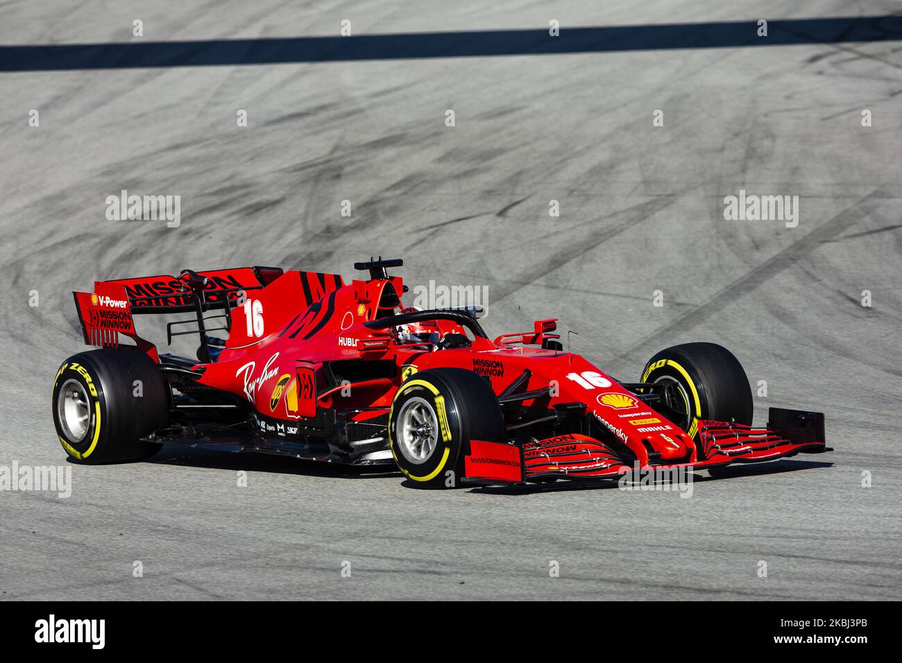 16 LECLERC Charles (mco), Scuderia Ferrari SF1000, Aktion während der Formel 1 Wintertests auf dem Circuit de Barcelona - Catalunya am 28. Februar 2020 in Barcelona, Spanien. (Foto von Xavier Bonilla/NurPhoto) Stockfoto
