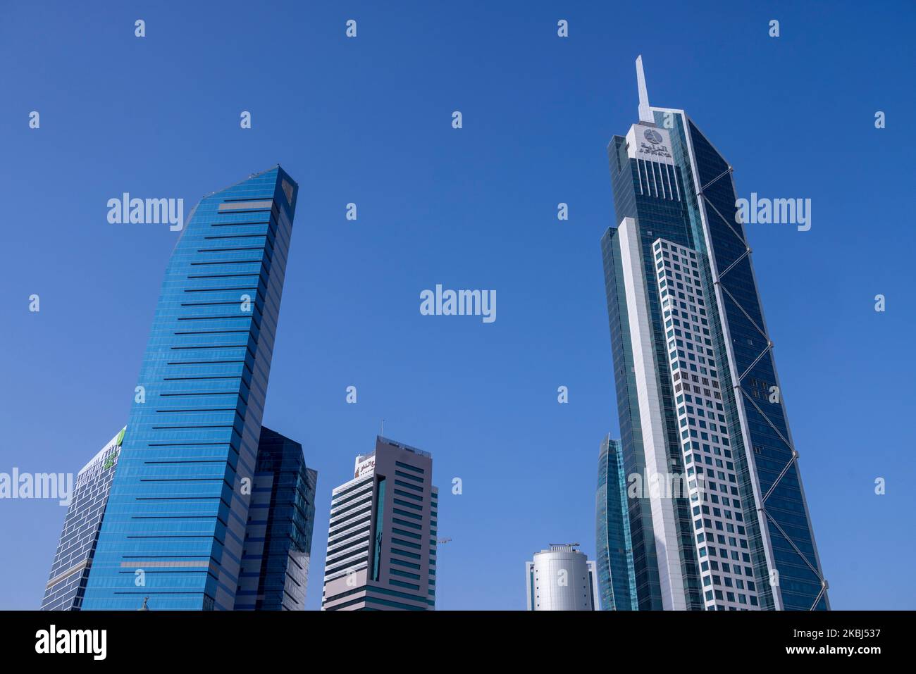 Wolkenkratzer, Finanz- und Geschäftsviertel, Kuwait-Stadt Stockfoto