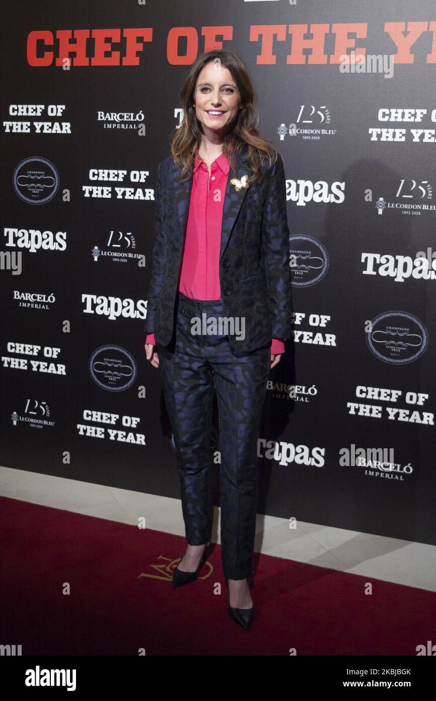 Flora Gonzalez nimmt an der Verleihung des Preises „Chef des Jahres 2019“ in Madrid Teil. 2. März 2020 Spanien. (Foto von Oscar Gonzalez/NurPhoto) Stockfoto