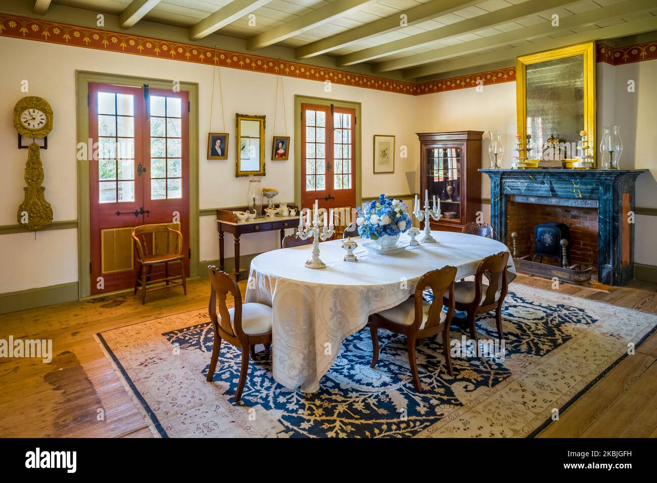 ESSZIMMER LAURA PLANTATION (1805) VACHERIE LOUISIANA USA Stockfoto