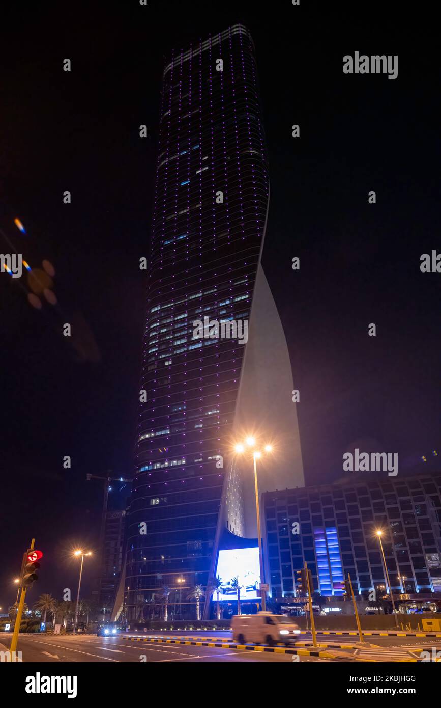 Al-Hamra Tower, SOM, Kuwait-Stadt Stockfoto