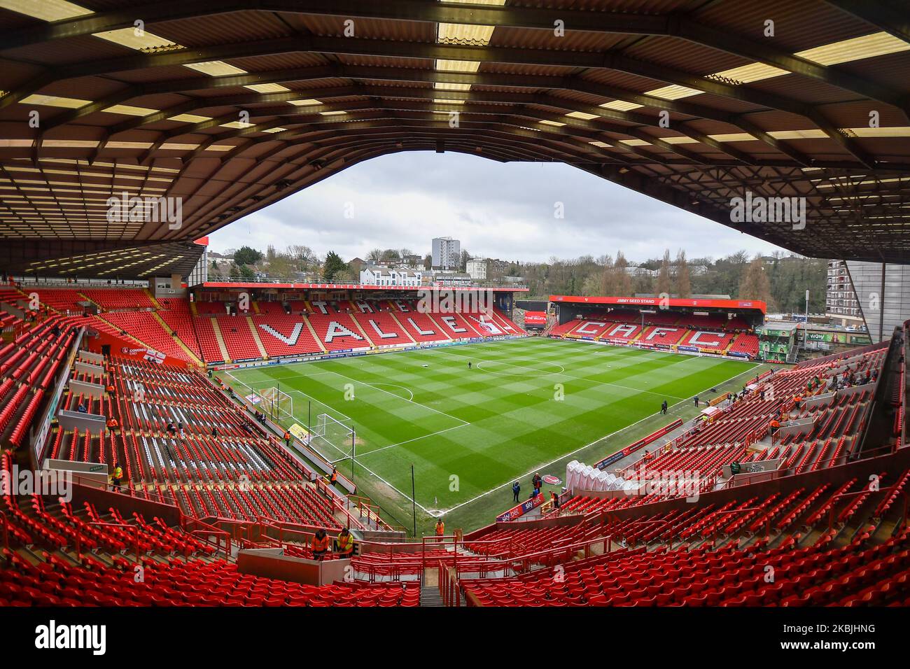 Gesamtansicht des Stadions während des Sky Bet Championship-Spiels zwischen Charlton Athletic und Middlesbrough im The Valley, London am Samstag, 7.. März 2020. (Foto von Ivan Yordanov/MI News/NurPhoto) Stockfoto