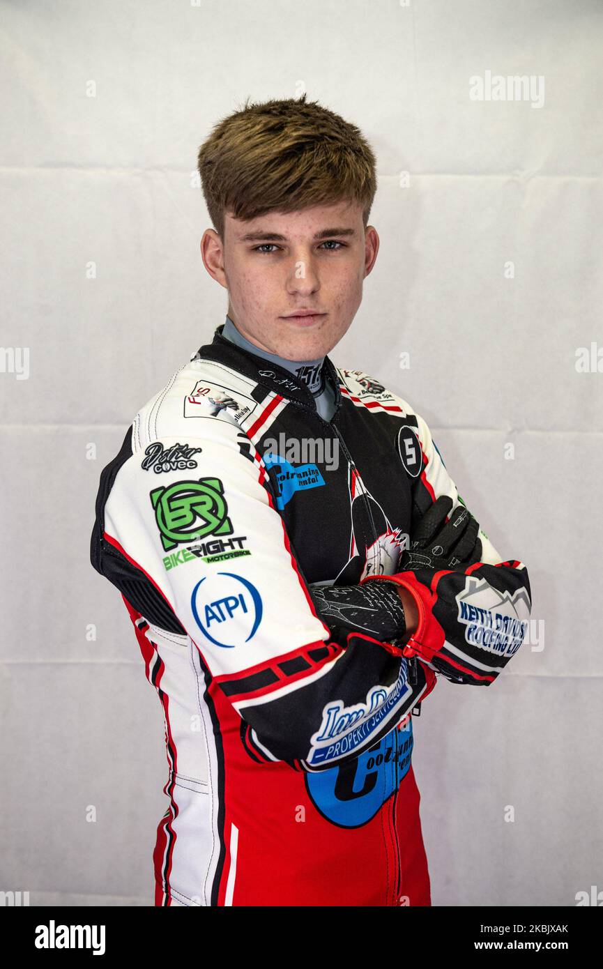 Kyle Bickley von Belle Vue Colts während des Belle Vue Speedway Media Day am Donnerstag, 12. März 2020, im National Speedway Stadium, Manchester. (Foto von Ian Charles/MI News/NurPhoto) Stockfoto