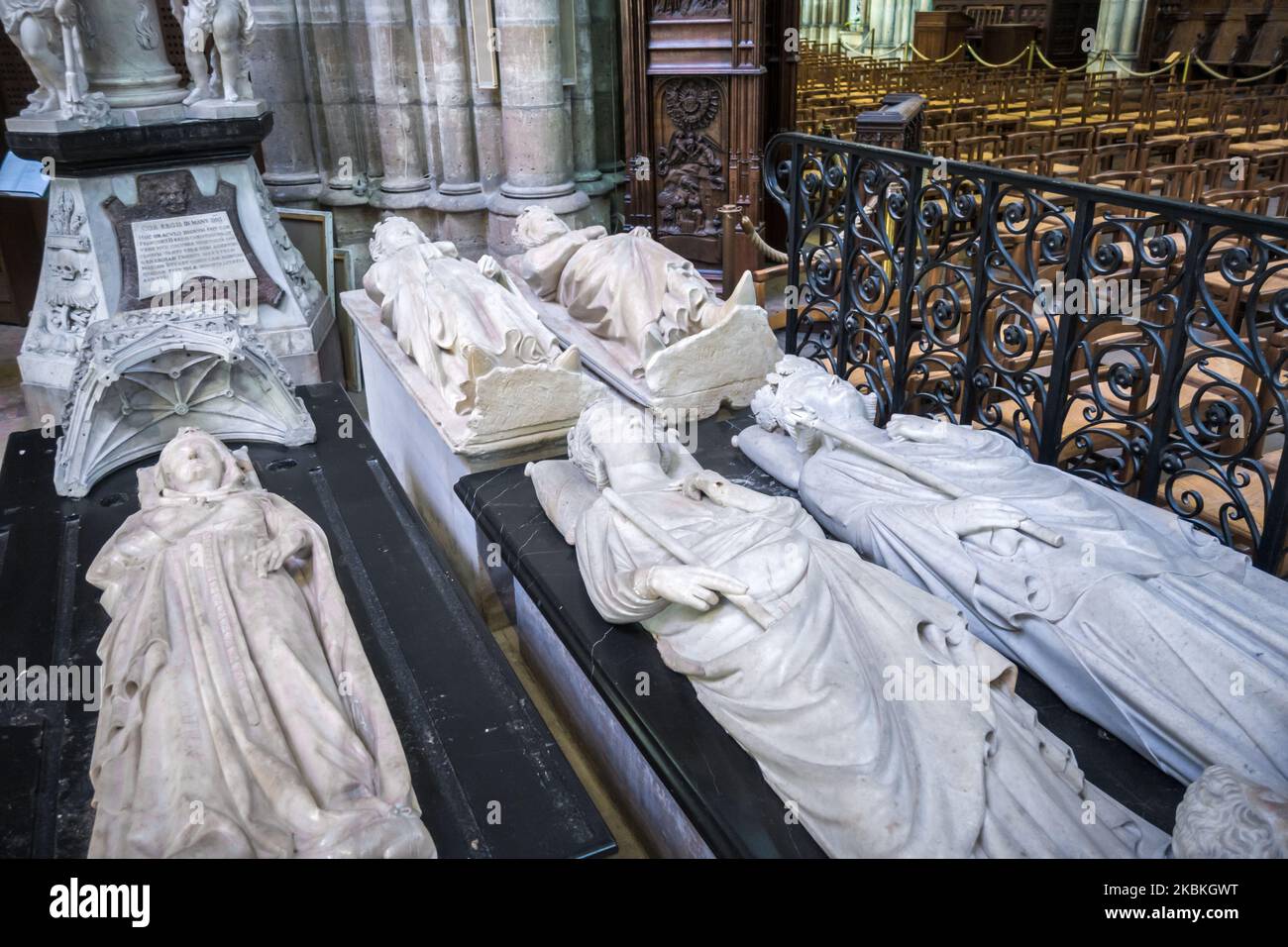 Gräber der Könige von Frankreich in der Basilika Saint-Denis, Paris Stockfoto