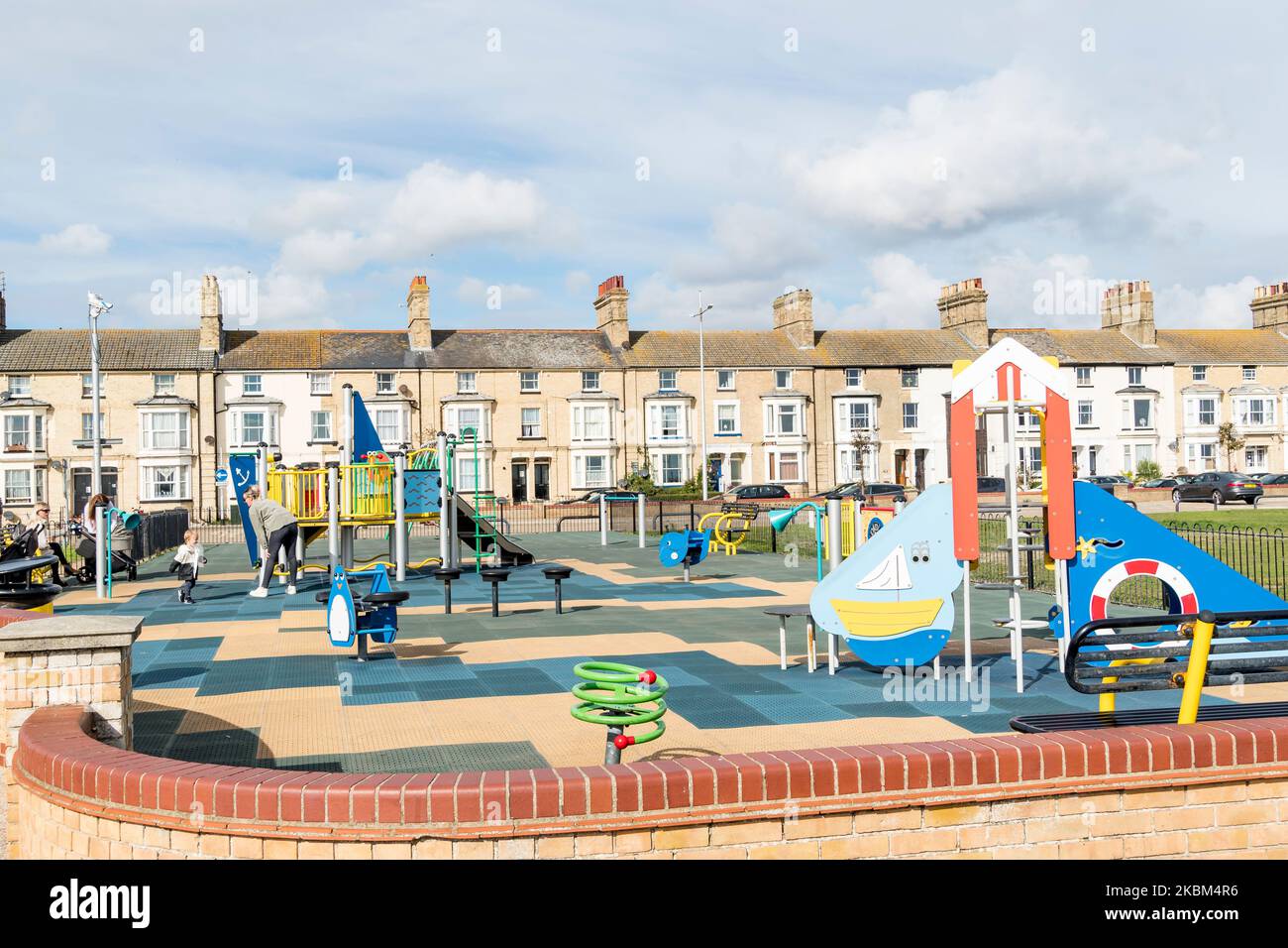 Kinderspielplatz am Lowestoft Seafront 2022 Stockfoto