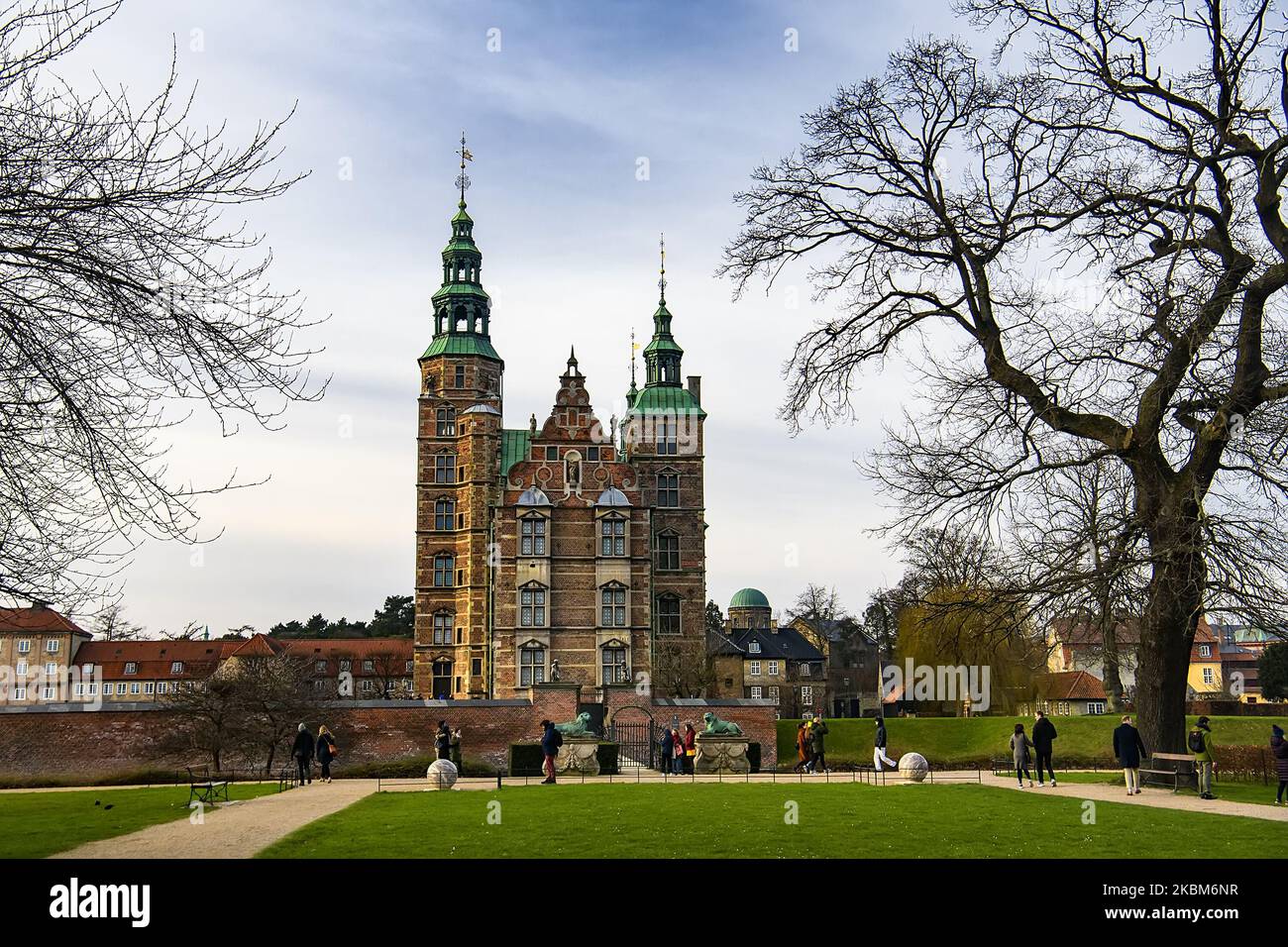 Blick auf Schloss Rosenborg und den Königsgarten in Kopenhagen, Dänemark, am 7. Februar 2020. (Foto von Maxym Marusenko/NurPhoto) Stockfoto