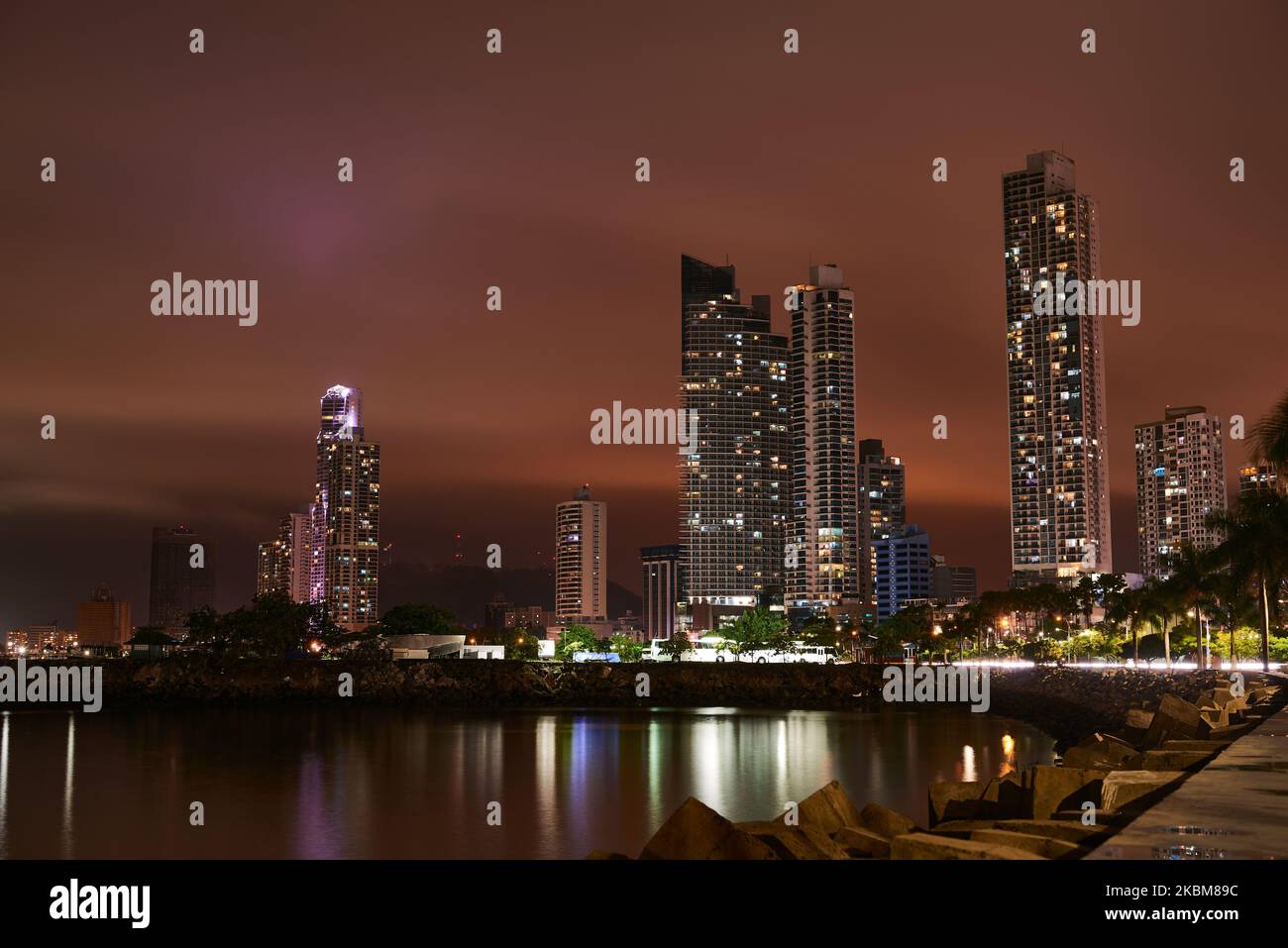 Cinta Costera, Panama City, Republik Panama, Mittelamerika, Nordamerika Stockfoto