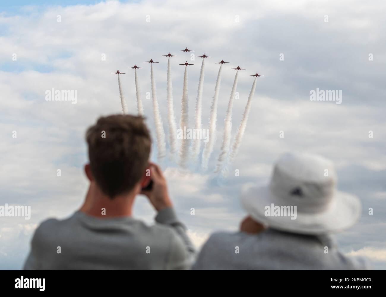 Red Arrows Abingdon Air & Country Show, Abingdon, Oxfordshire, Großbritannien Stockfoto