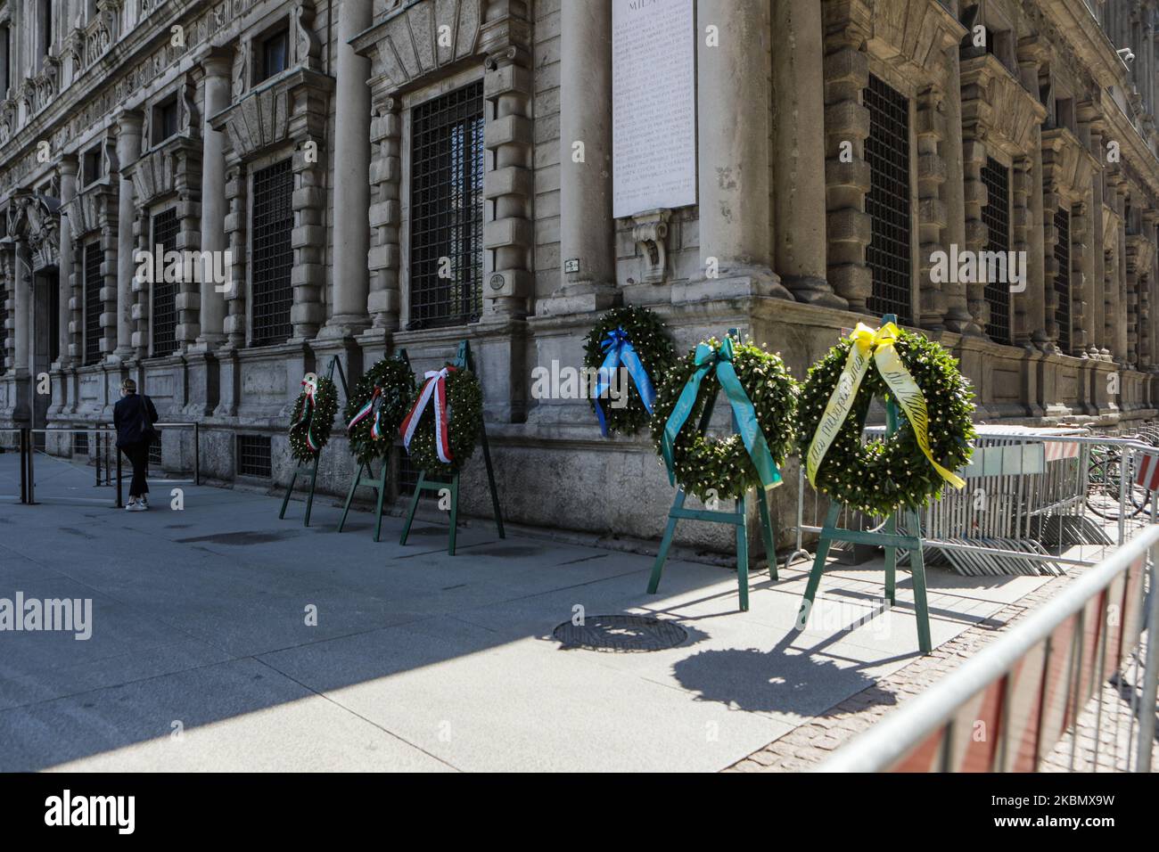 Die Stadt Mailand feiert den 25.. April, den Tag der Befreiung vom faschistischen Regime, den 25 2020. April (Foto: Mairo Cinquetti/NurPhoto) Stockfoto