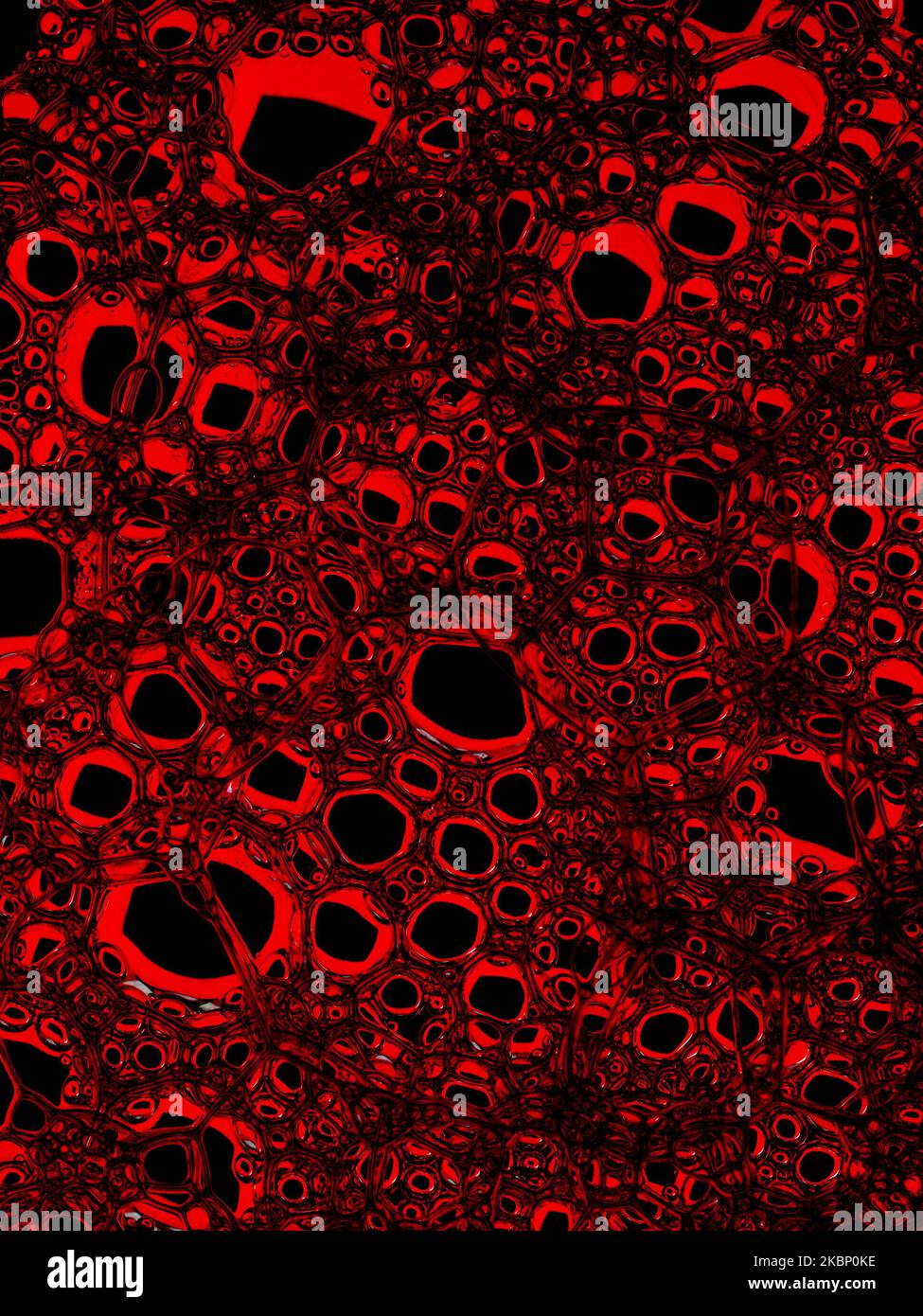 Roter, schwarzer grafischer abstrakter Hintergrund. Stockfoto