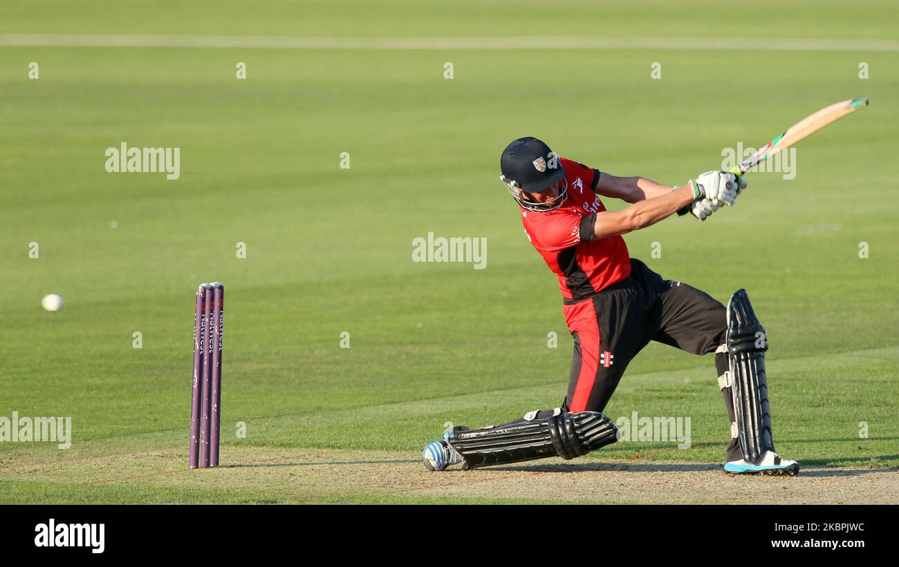 Calum McLeod von Durham beim Kampf der Nat West T20 Blast North Division zwischen Durham und Northamptonshire am Freitag, den 24.. Juli 2014, im Emirates Riverside, Chester le Street (Foto: Mark Fletcher/MI News/NurPhoto) Stockfoto