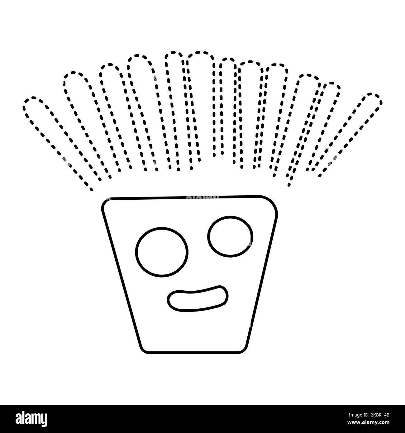 Geoglyphe des Gesichts aus Nazca, der Nazca-Linie, der Nazca-Wüste, Peru Stockfoto