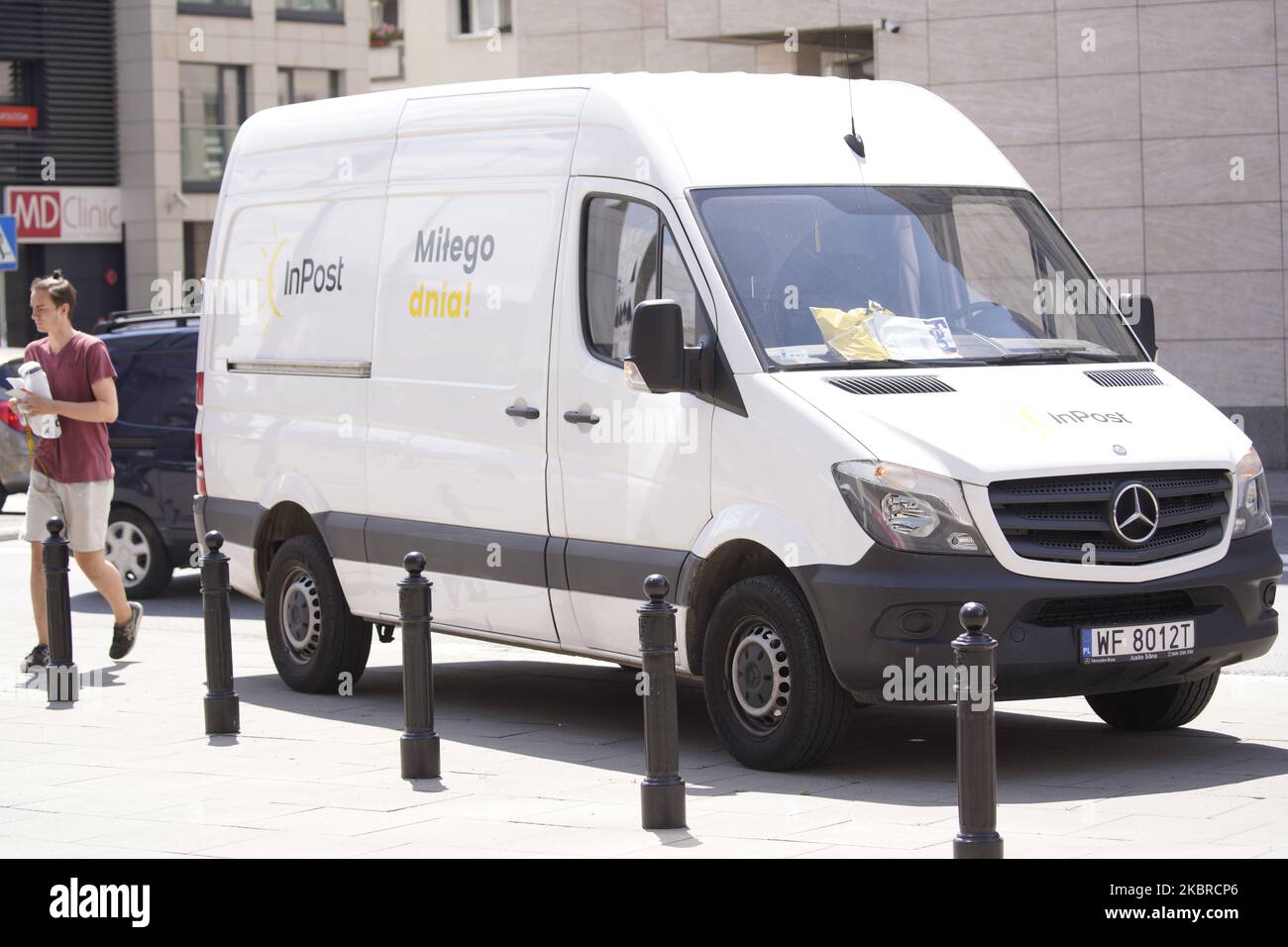 Am 19. Juni 2020 wird in Warschau, Polen, ein InPost-Lieferwagen für Pakete gesehen. (Foto von Jaap Arriens/NurPhoto) Stockfoto