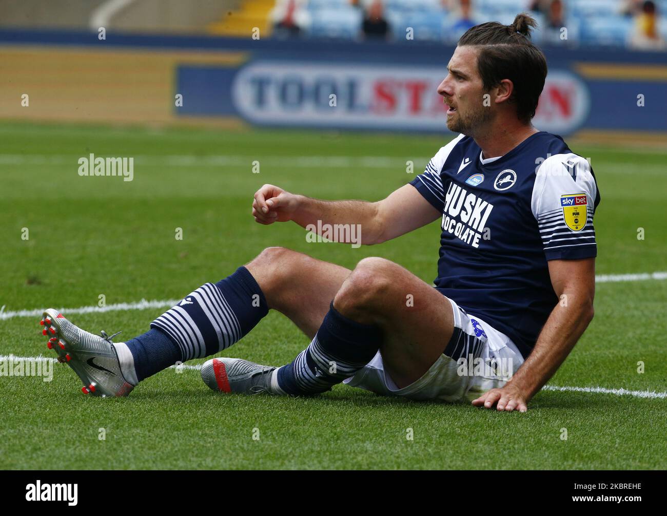 Ryan Leonard von Millwall während der EFL Sky Bet Championship zwischen Millwall und Derby County im Den Stadium, London am 20.. Juni 2020 (Foto by Action Foto Sport/NurPhoto) Stockfoto