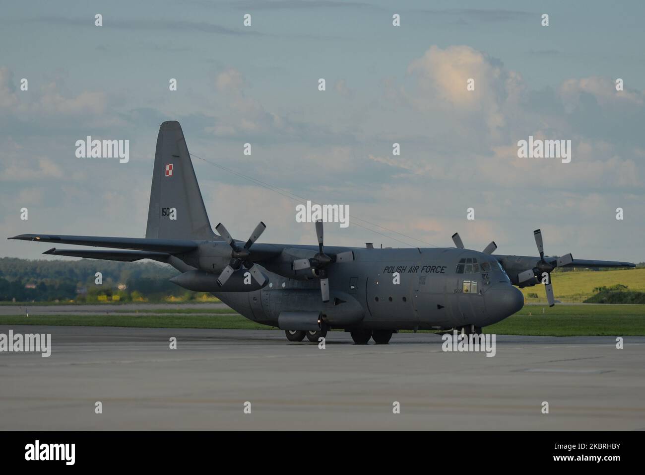 Lockheed C-130 Hercules Militärtransportflugzeug gesehen auf Balice Militärbasis. Am 23. Juni 2020 im Militärflughafen Balice, Krakau, Woiwodschaft Kleinpolen, Polen. (Foto von Artur Widak/NurPhoto) Stockfoto