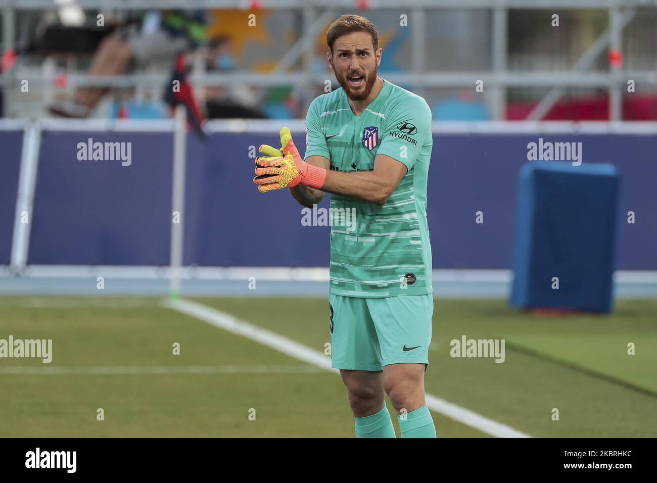 Jan Oblak während des spanischen LaLiga-Spiels zwischen Levante ud und Atletico de Madrid im Camilo Cano Stadion in La Nucia, Alicante. Am 23. Juni 2020. (Foto von Jose Miguel Fernandez/NurPhoto) Stockfoto