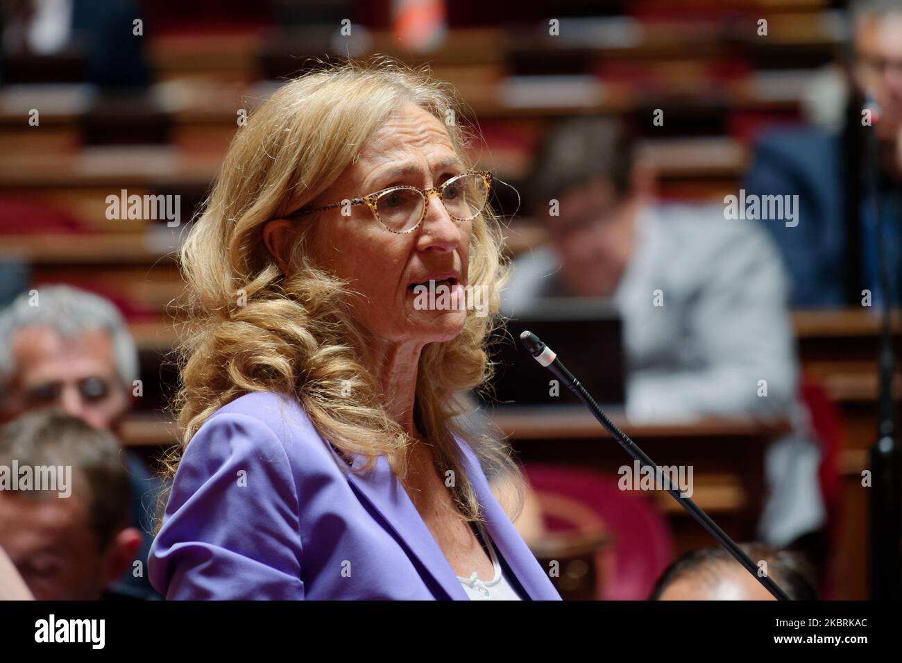 Die französische Justizministerin Nicole Beloubet spricht auf der wöchentlichen Fragestunde für die Regierung im französischen Senat - 24. Juni 2020, Paris (Foto: Daniel Pier/NurPhoto) Stockfoto