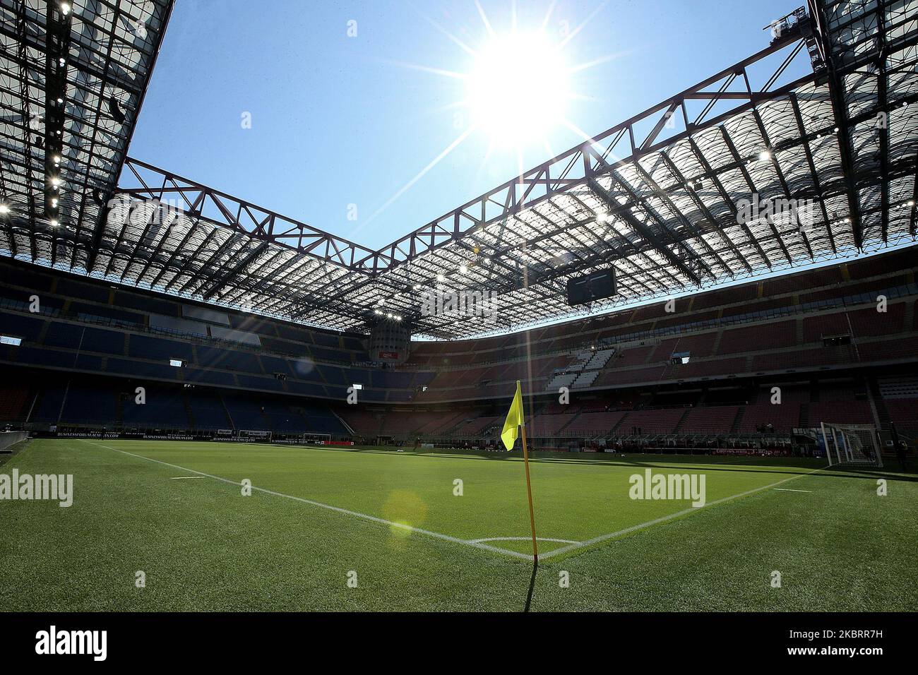 Während der Serie Ein Spiel zwischen AC Mailand und AS Roma im Stadio Giuseppe Meazza am 28. Juni 2020 in Mailand, Italien. (Foto von Giuseppe Cottini/NurPhoto) Stockfoto
