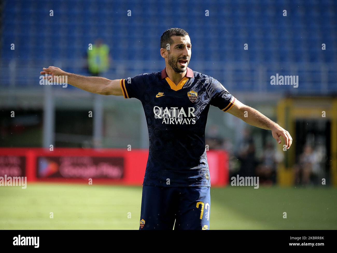 Henrikh Mkhitaryan von AS Roma während des Serie-A-Spiels zwischen AC Mailand und AS Roma im Stadio Giuseppe Meazza am 28. Juni 2020 in Mailand, Italien. (Foto von Giuseppe Cottini/NurPhoto) Stockfoto