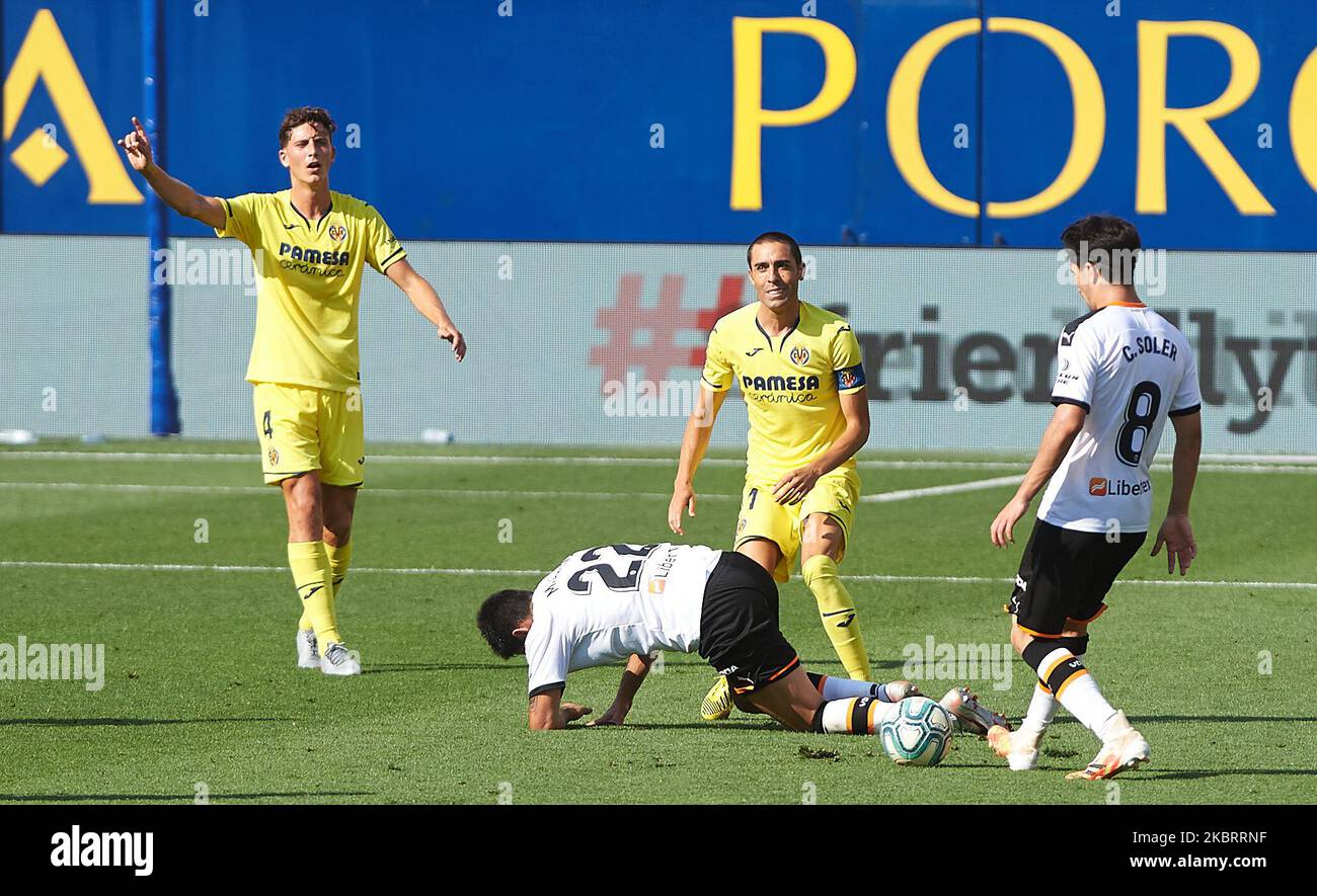 Bruno Soriano aus Villarreal während der La Liga Santander mach zwischen Villarreal CF und Valencia im La Ceramica Stadion, am 28. Juni 2020 in Vila-real, Spanien (Foto: Maria Jose Segovia/NurPhoto) Stockfoto