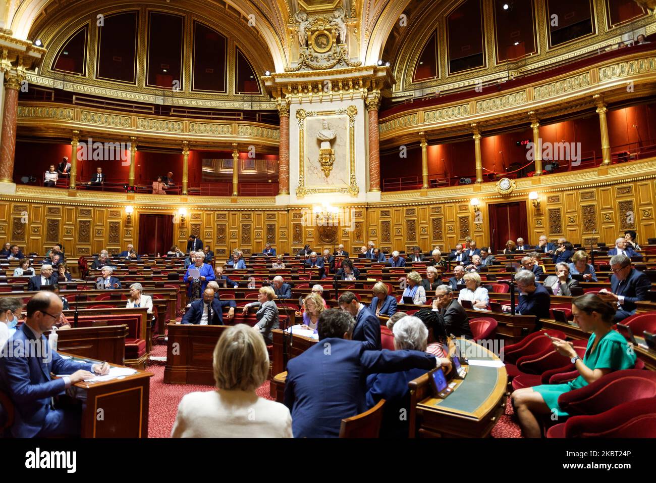 Die Fragestunde für die Regierung (QAG) im französischen Senat, Paris, Frankreich, am 1. Juli 2020 (Foto: Daniel Pier/NurPhoto) Stockfoto